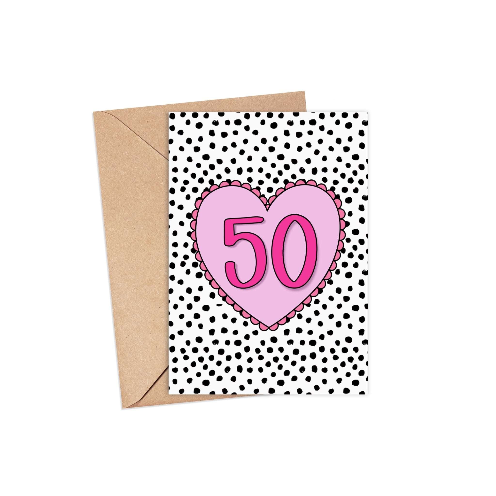 50th Birthday Card | A6 Greeting Card Pretty Average