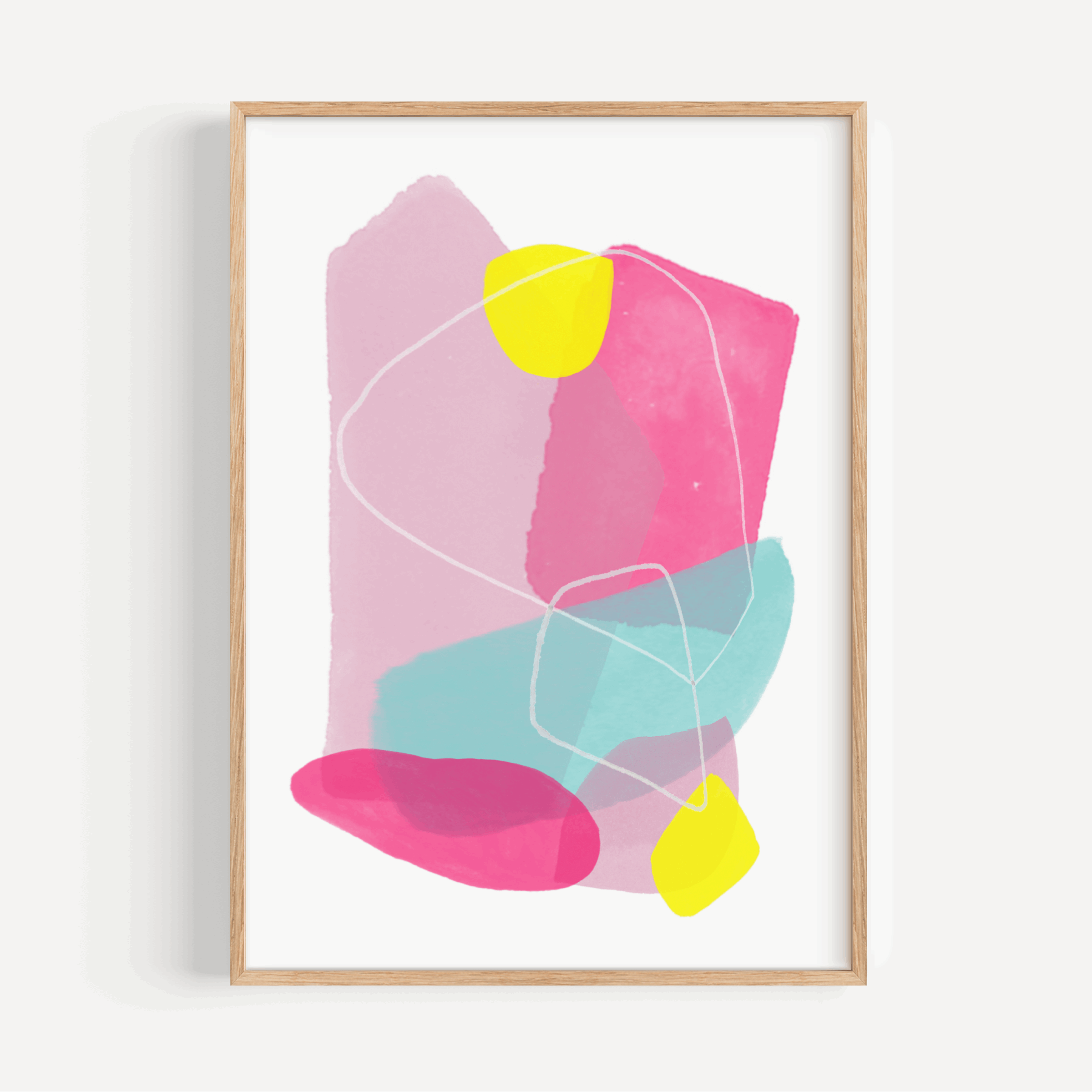 Abstract Shapes Print - Summer Sherbet Posters, Prints, & Visual Artwork Pretty Average