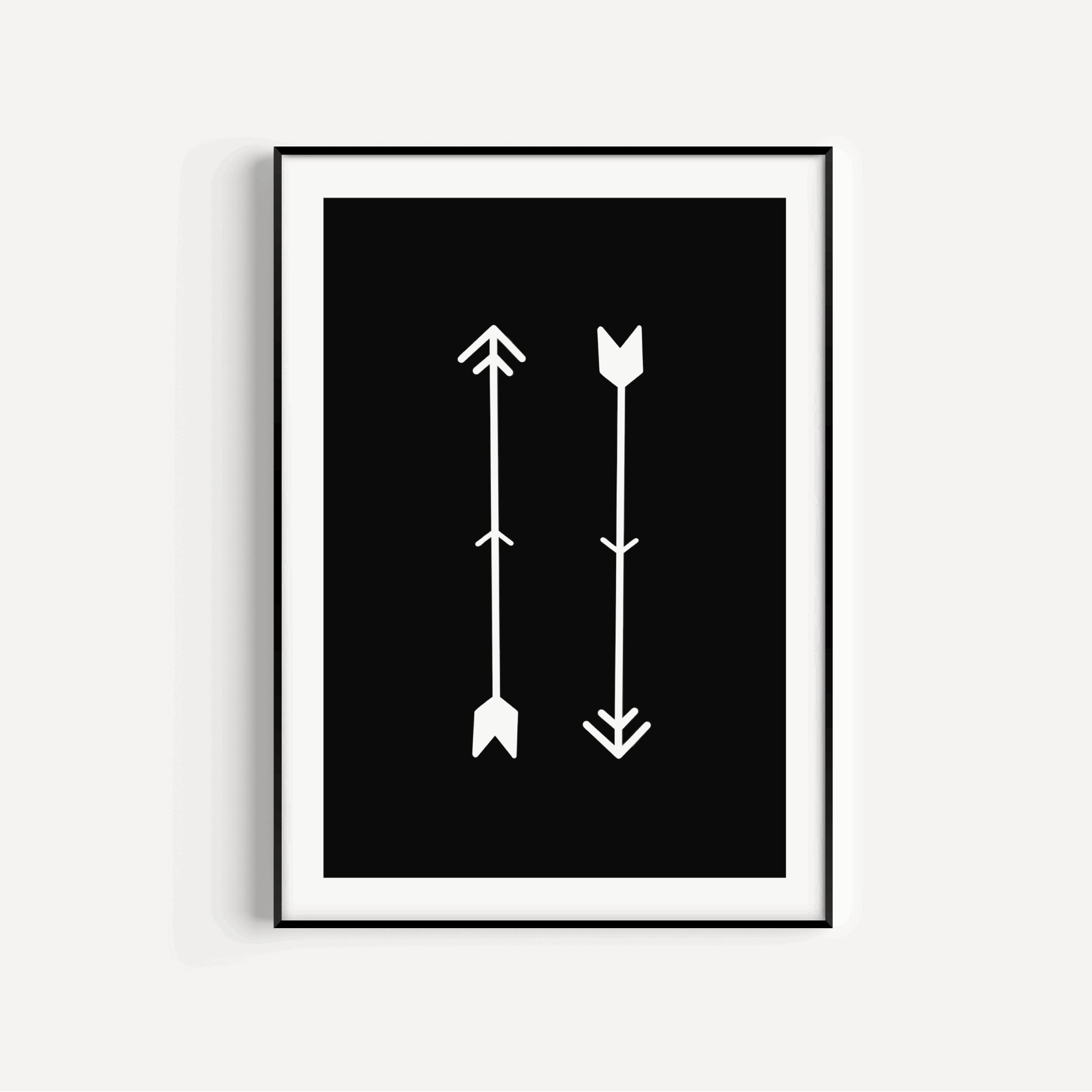 Arrows Print - Black and White Posters, Prints, & Visual Artwork Pretty Average