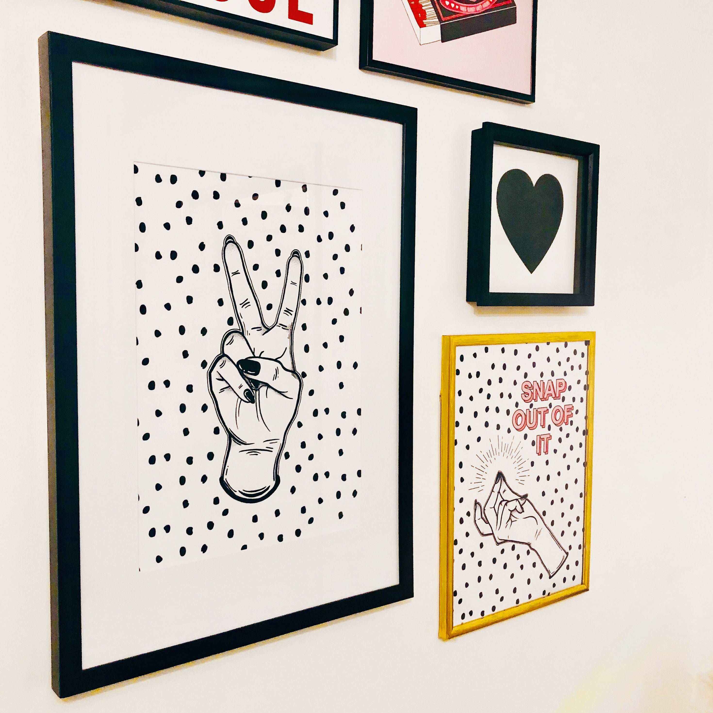 Black Heart Print (Square) Posters, Prints, & Visual Artwork Pretty Average