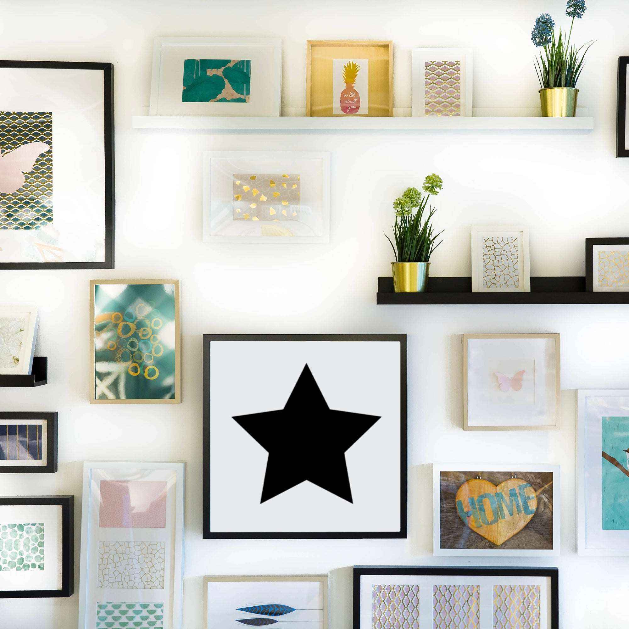 Black Star Print (Square) Posters, Prints, & Visual Artwork Pretty Average