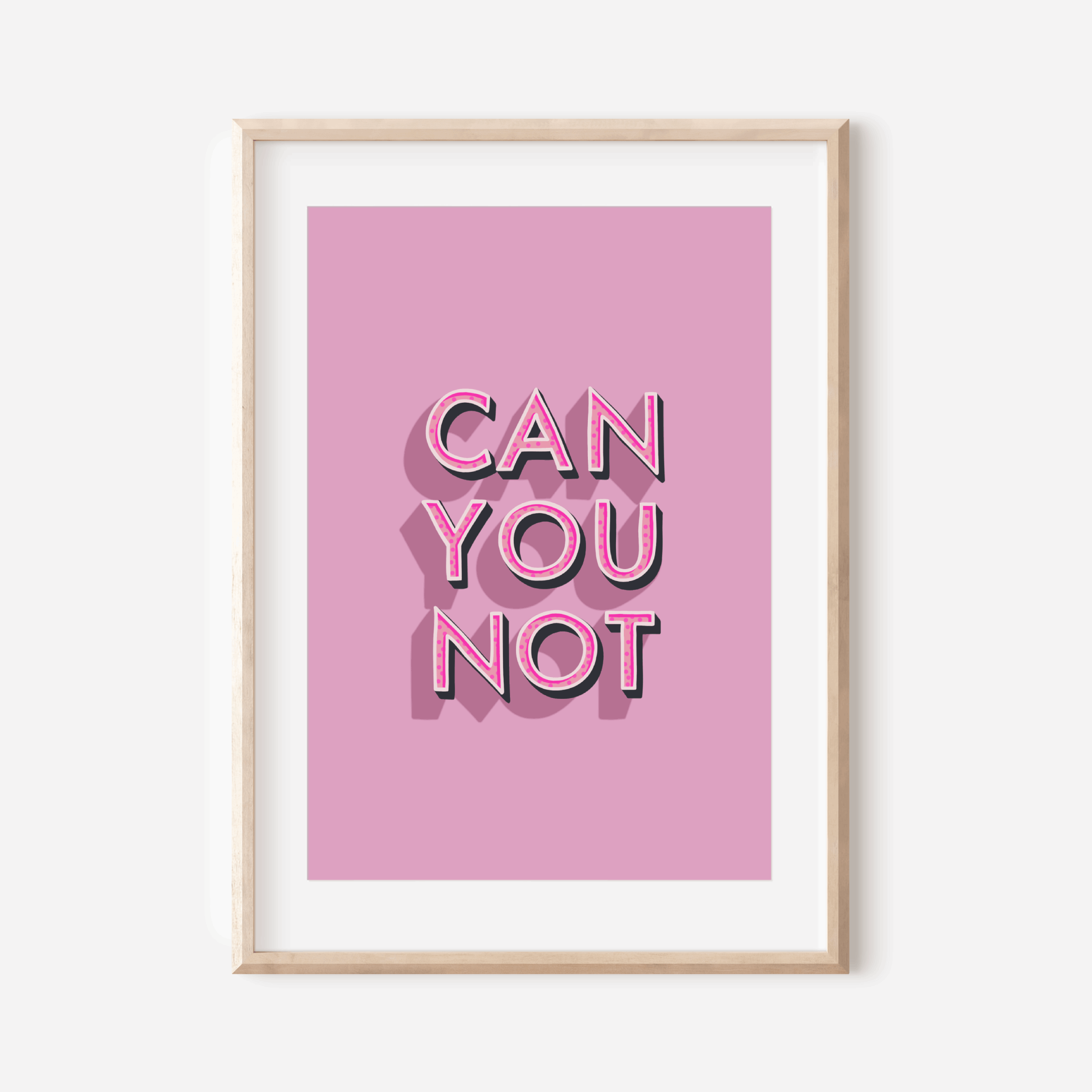 Can You Not Print Posters, Prints, & Visual Artwork Pretty Average 4x6" Pink