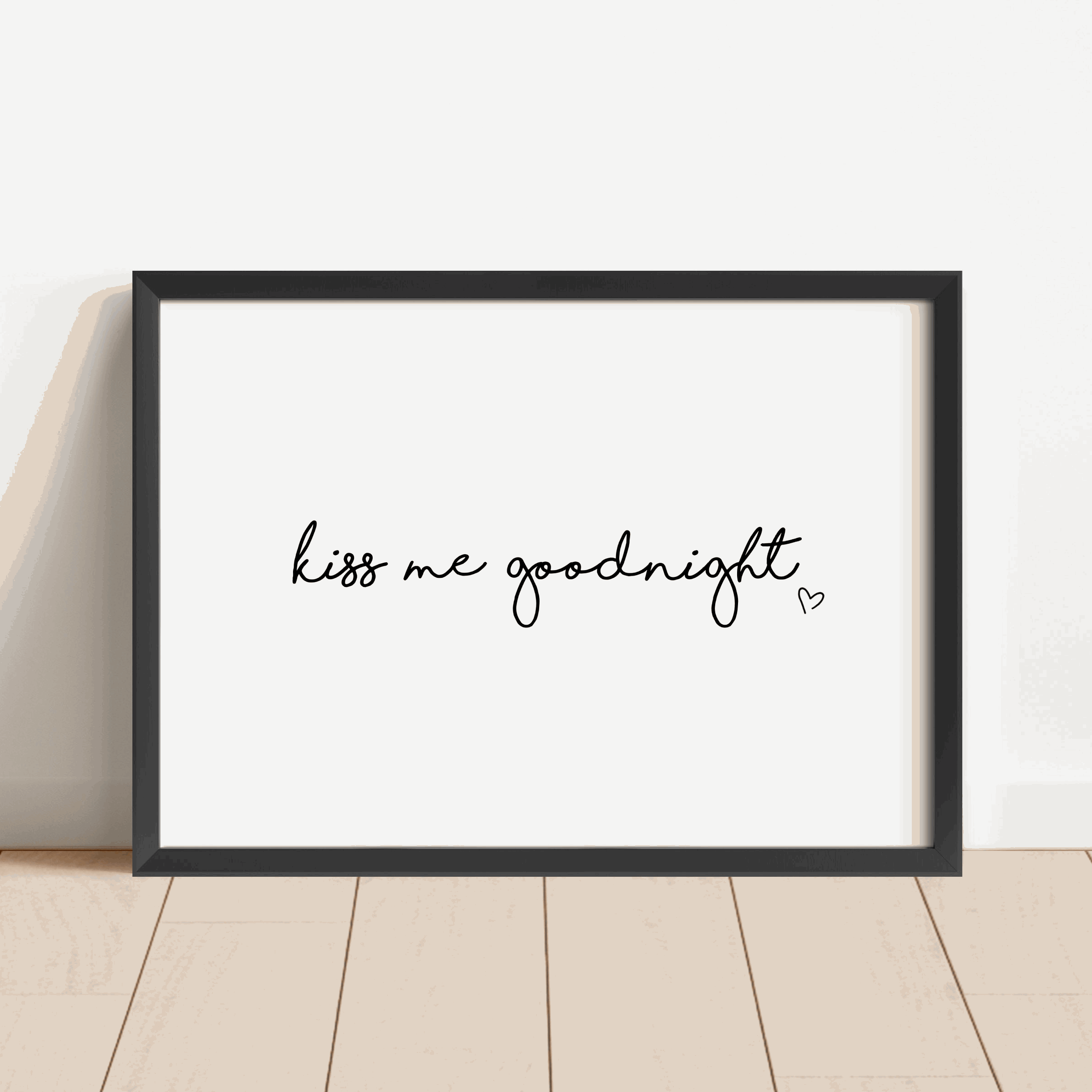 Kiss Me Goodnight Print Posters, Prints, & Visual Artwork Pretty Average