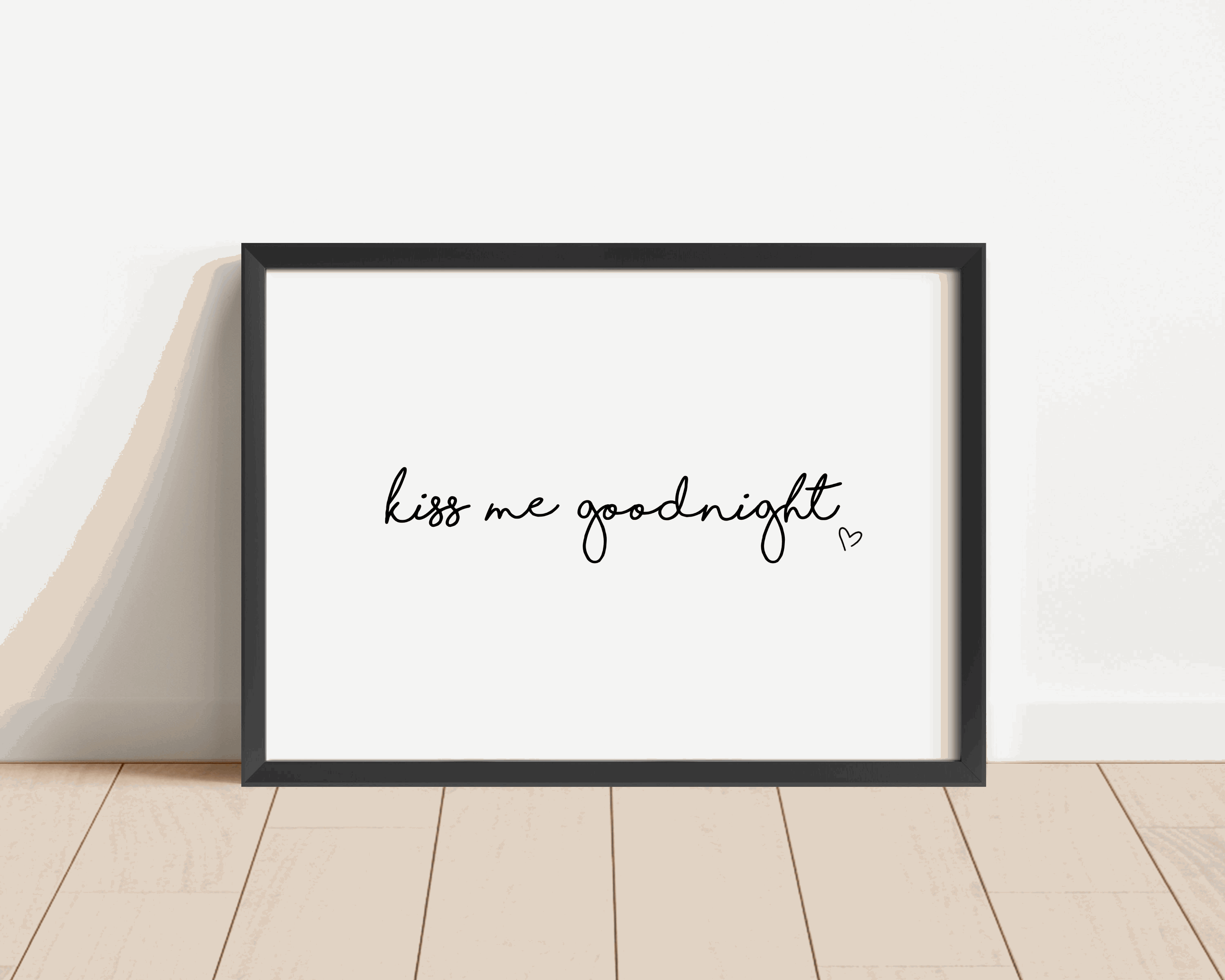 Kiss Me Goodnight Print Posters, Prints, & Visual Artwork Pretty Average