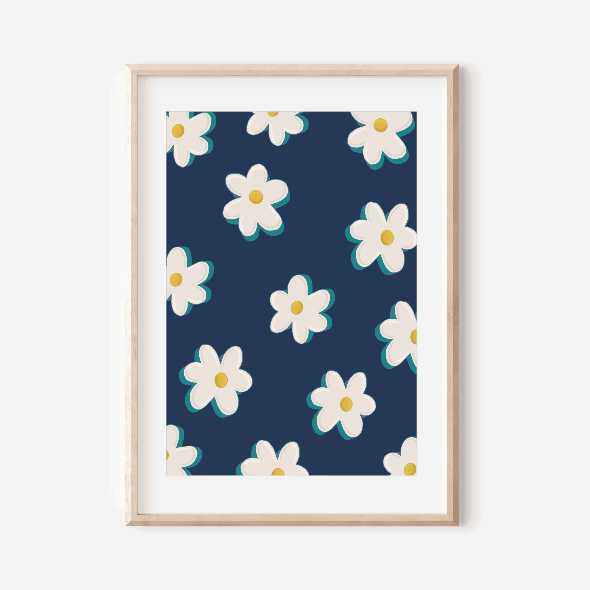 Daisies Print - Other Colours Available Posters, Prints, & Visual Artwork Pretty Average
