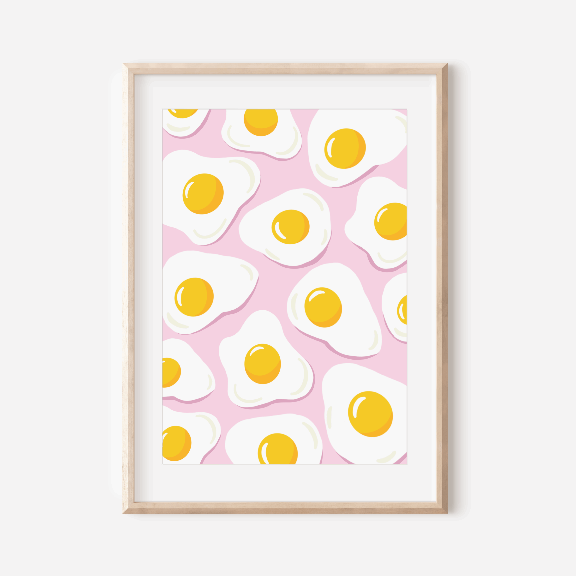 Egg Print - Other Colours Available Posters, Prints, & Visual Artwork Pretty Average 4x6" Pink