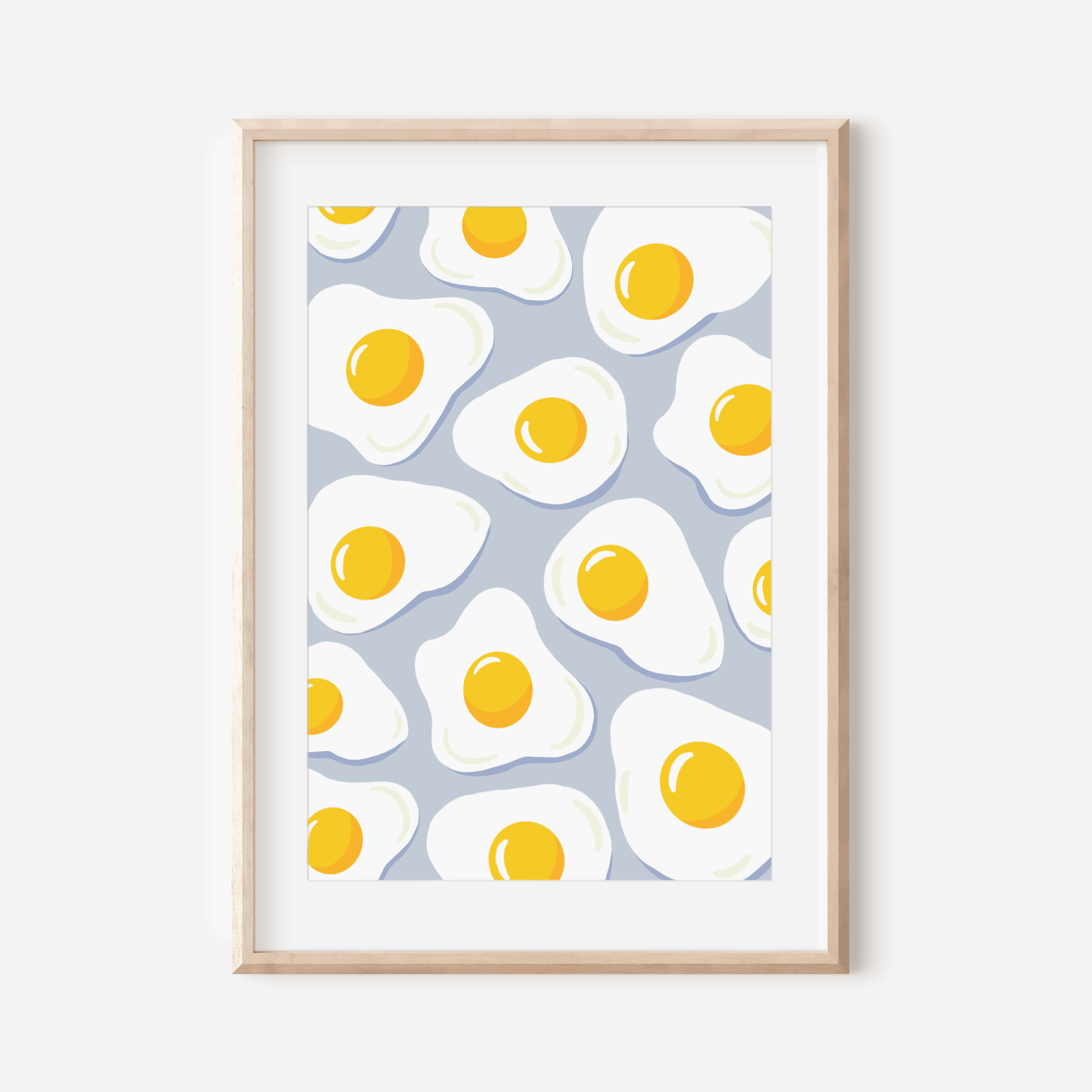 Egg Print - Other Colours Available Posters, Prints, & Visual Artwork Pretty Average 4x6" Blue