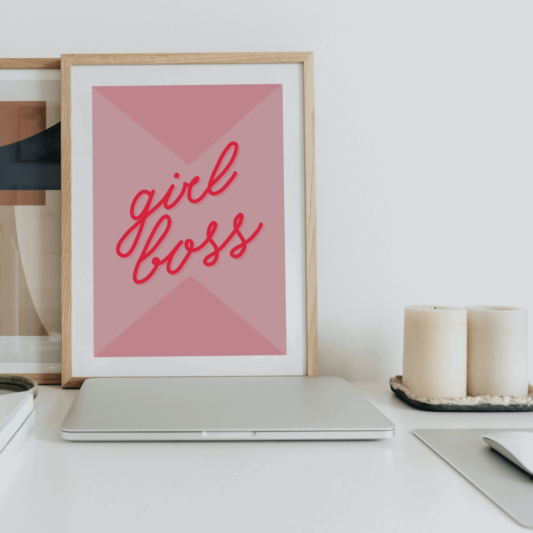 Girl Boss Print Posters, Prints, & Visual Artwork Pretty Average