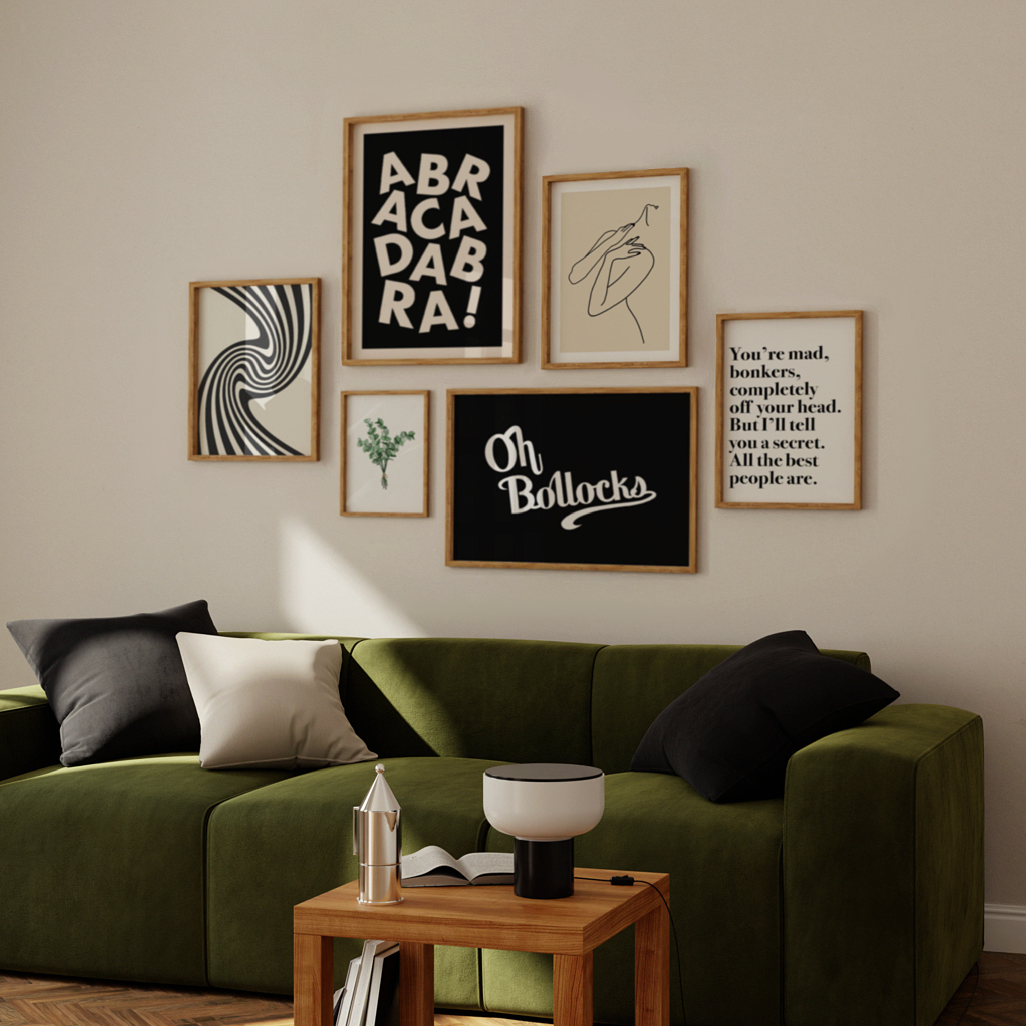 Moody Minimalist Gallery Wall Bundle - Set of Six Prints Posters, Prints, & Visual Artwork Pretty Average