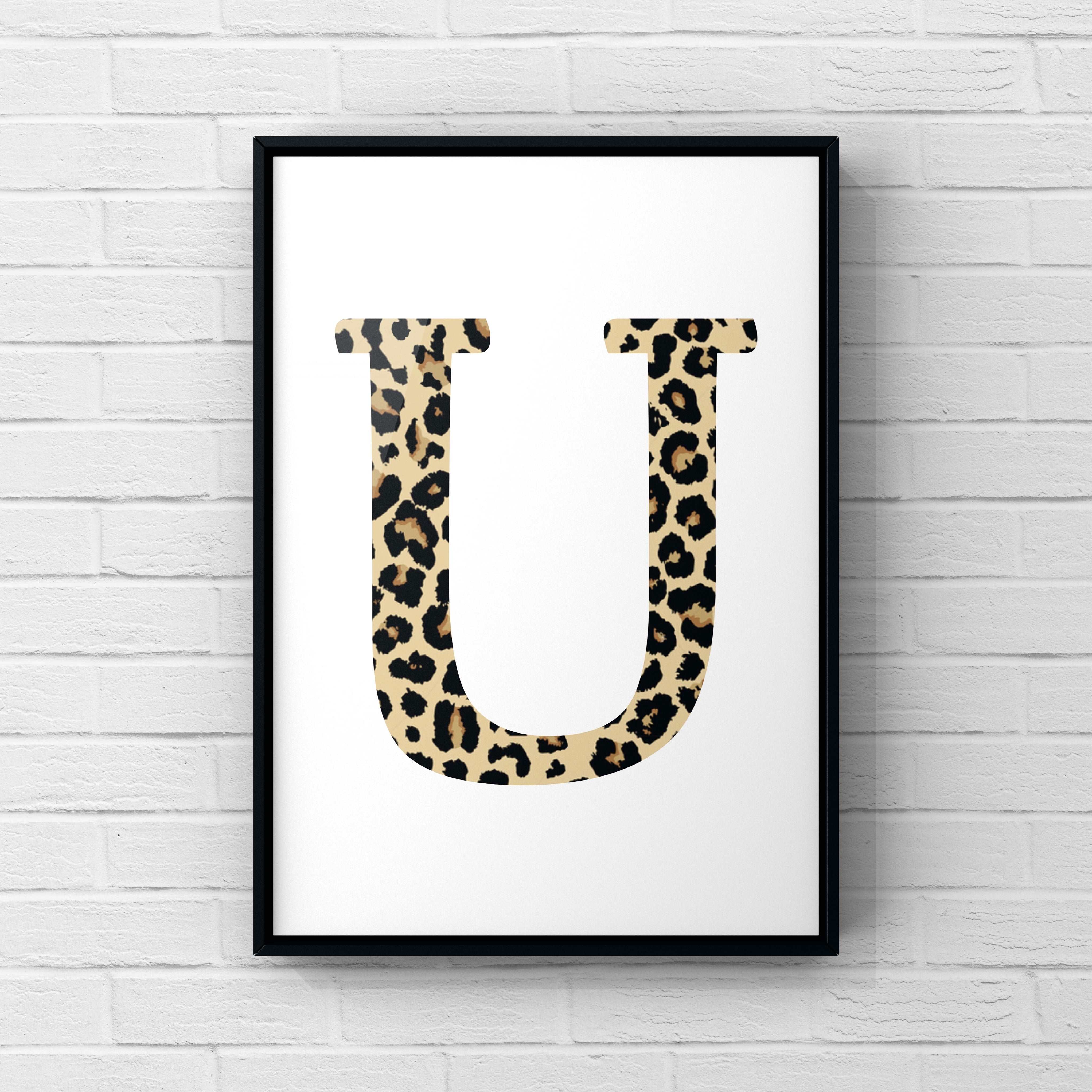 Letter / Initial Print - Leopard Print Posters, Prints, & Visual Artwork Pretty Average