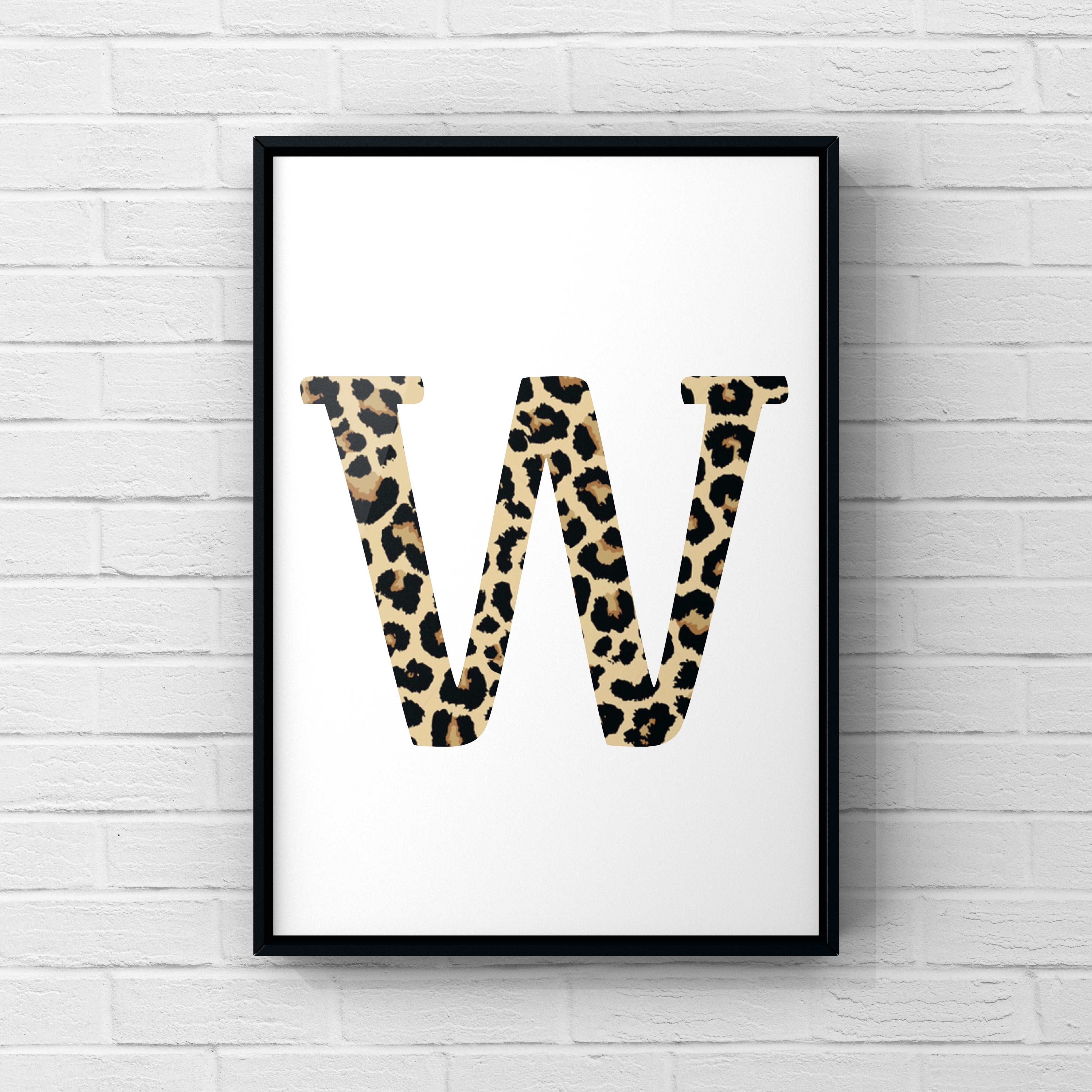 Letter / Initial Print - Leopard Print Posters, Prints, & Visual Artwork Pretty Average