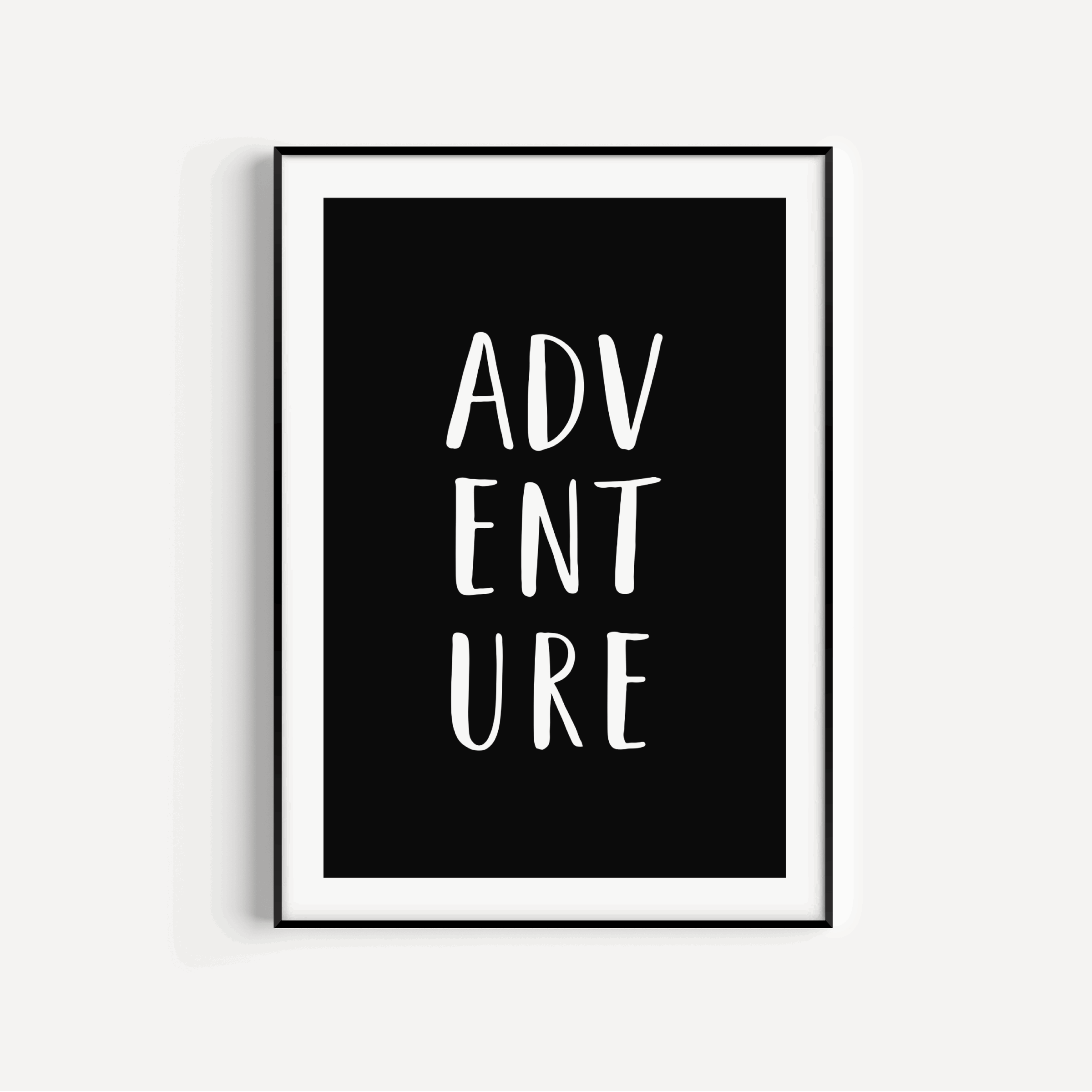 Adventure Print - Black and White Posters, Prints, & Visual Artwork Pretty Average