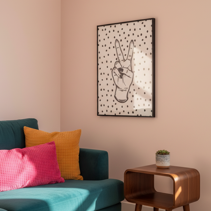 Peace Hand Print Posters, Prints, & Visual Artwork Pretty Average