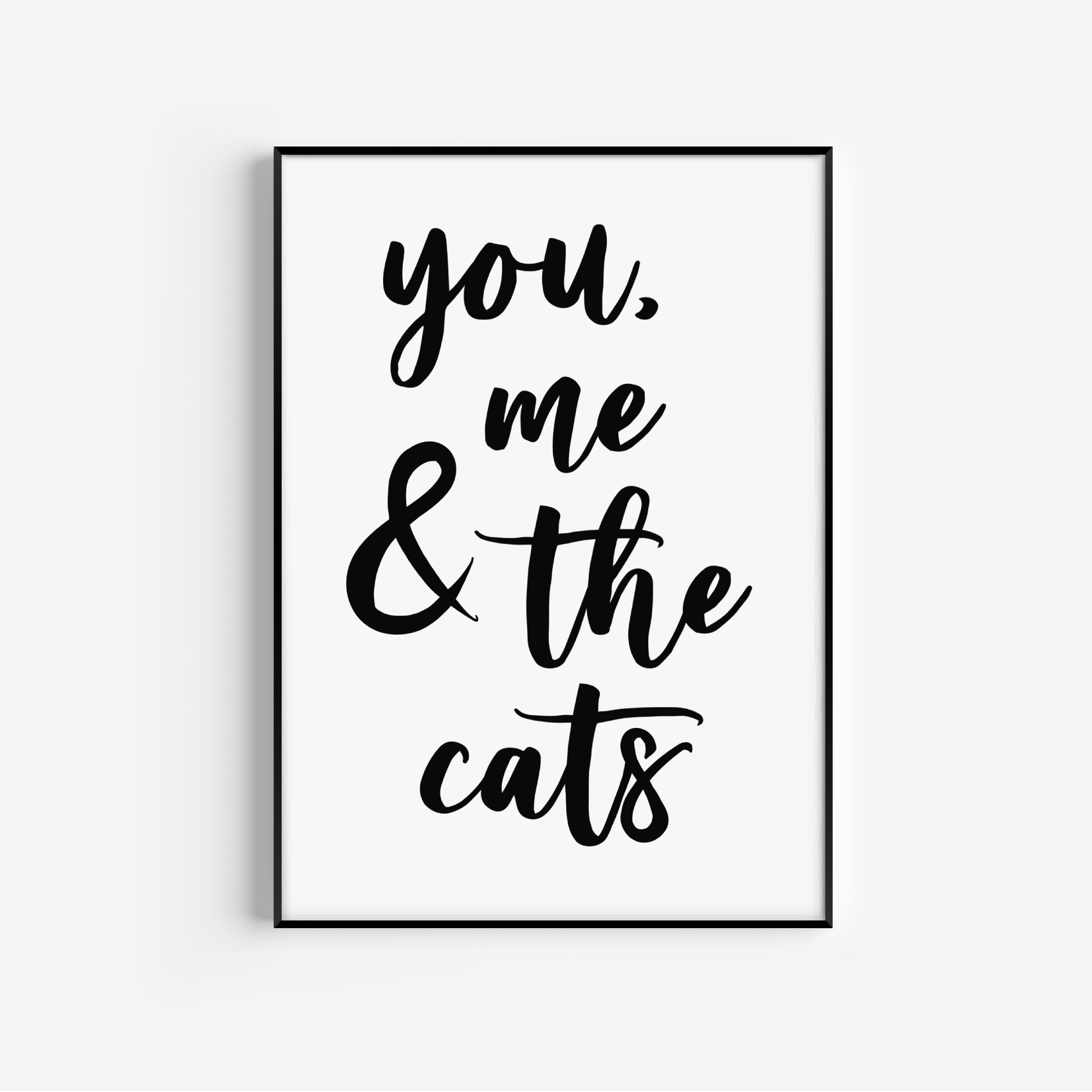 You, Me and the Cat / Cats Print Posters, Prints, & Visual Artwork Pretty Average 4x6 CATS