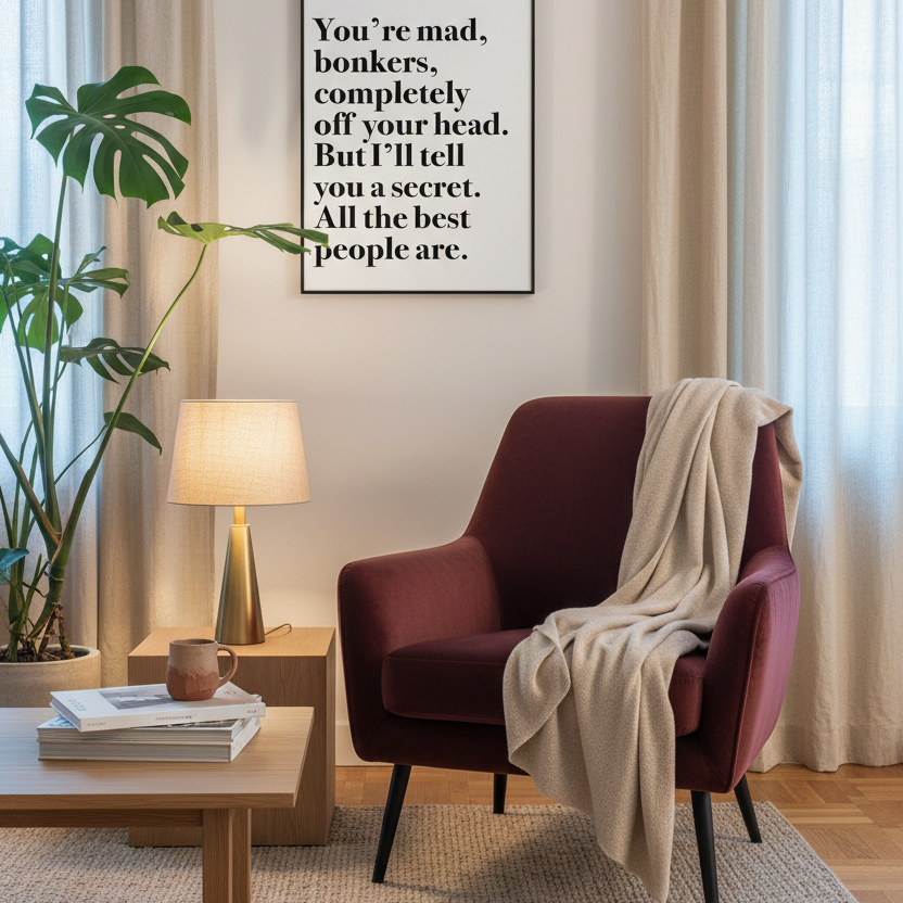 You’re Mad... Alice in Wonderland Quote Print Posters, Prints, & Visual Artwork Pretty Average