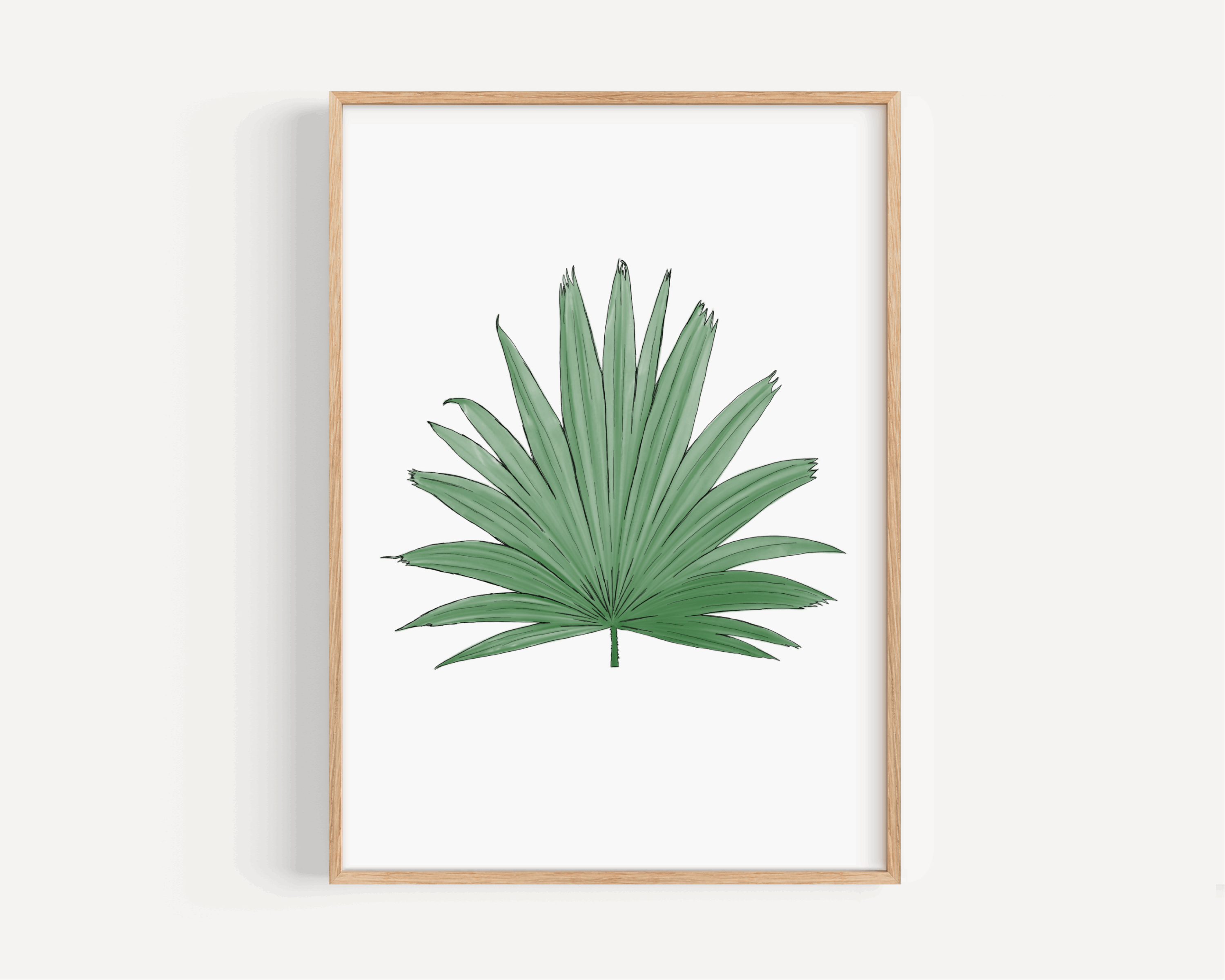 Fan Palm Leaf Print Posters, Prints, & Visual Artwork Pretty Average