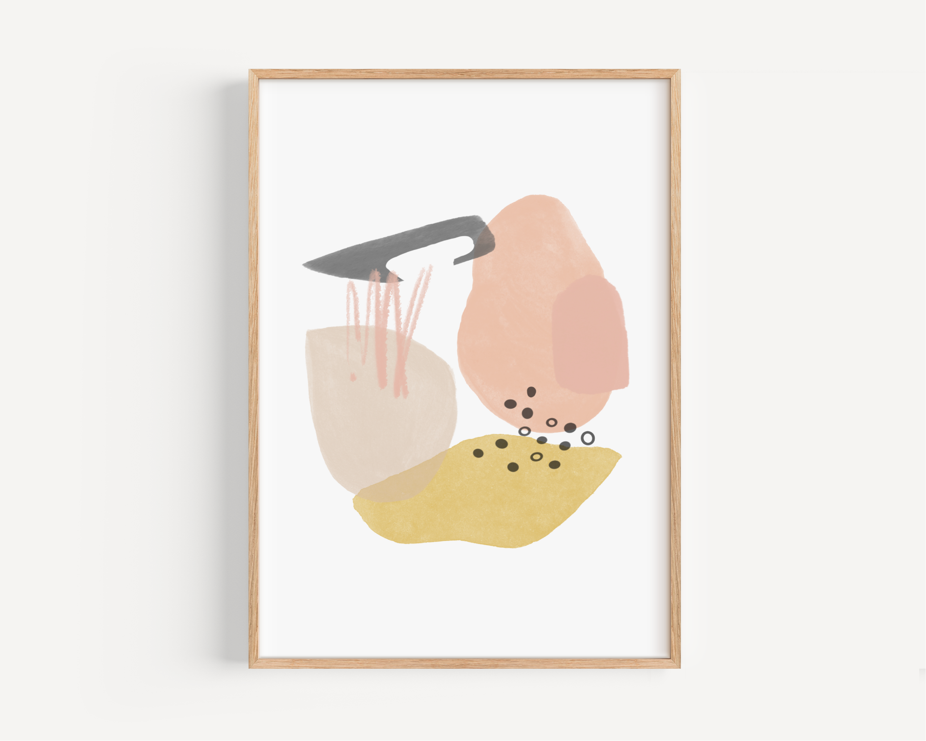 Peachy Keen Abstract Shapes Print Bundle - Set of Two Prints Posters, Prints, & Visual Artwork Pretty Average