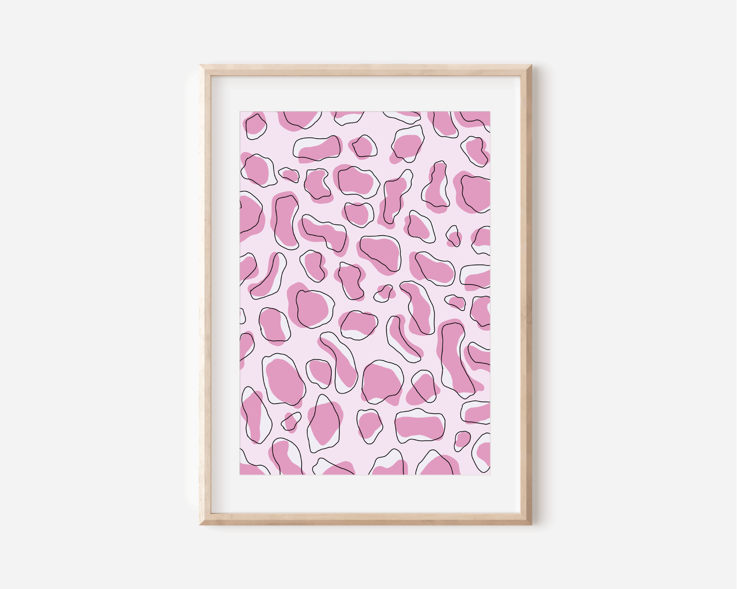 Abstract Leopard Pattern Print Posters, Prints, & Visual Artwork Pretty Average 4x6 Pink