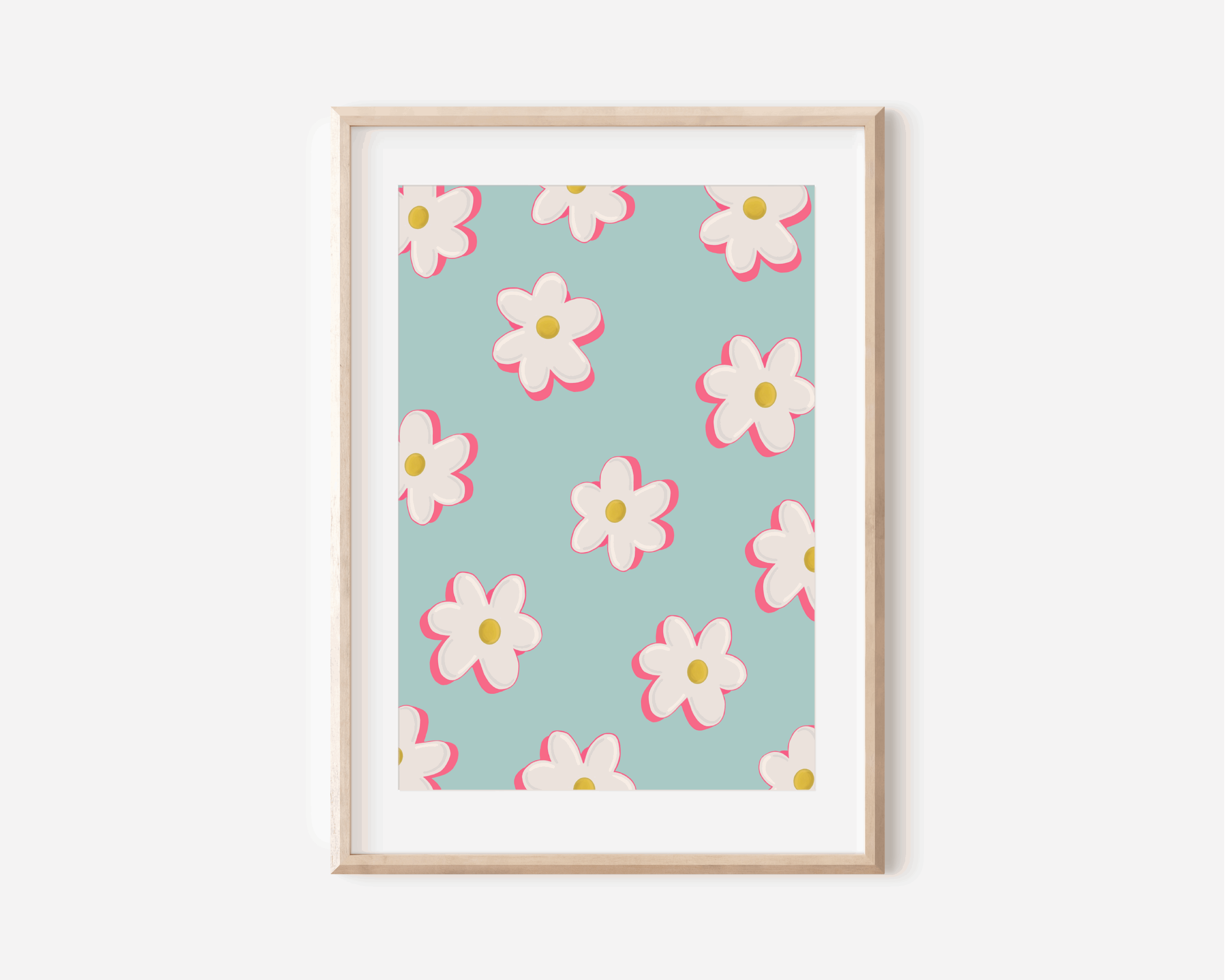 Daisies Print - Other Colours Available Posters, Prints, & Visual Artwork Pretty Average