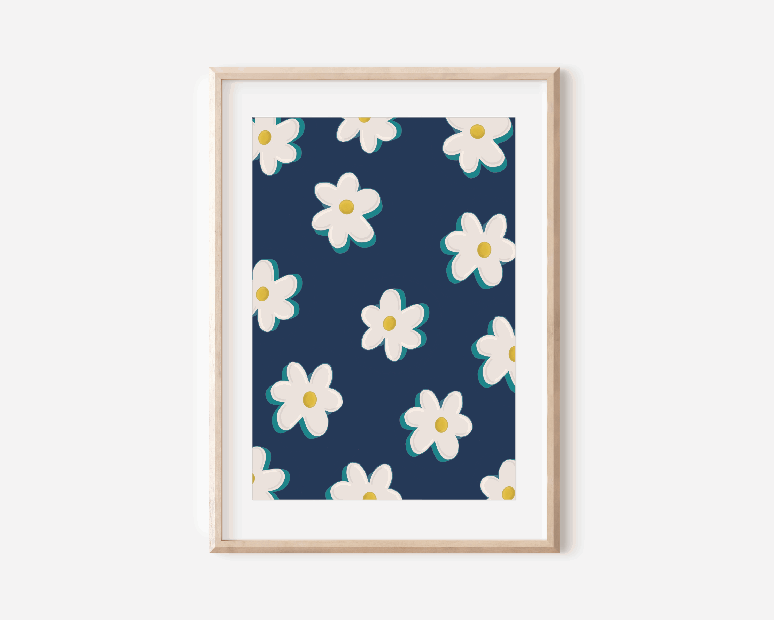 Daisies Print - Other Colours Available Posters, Prints, & Visual Artwork Pretty Average
