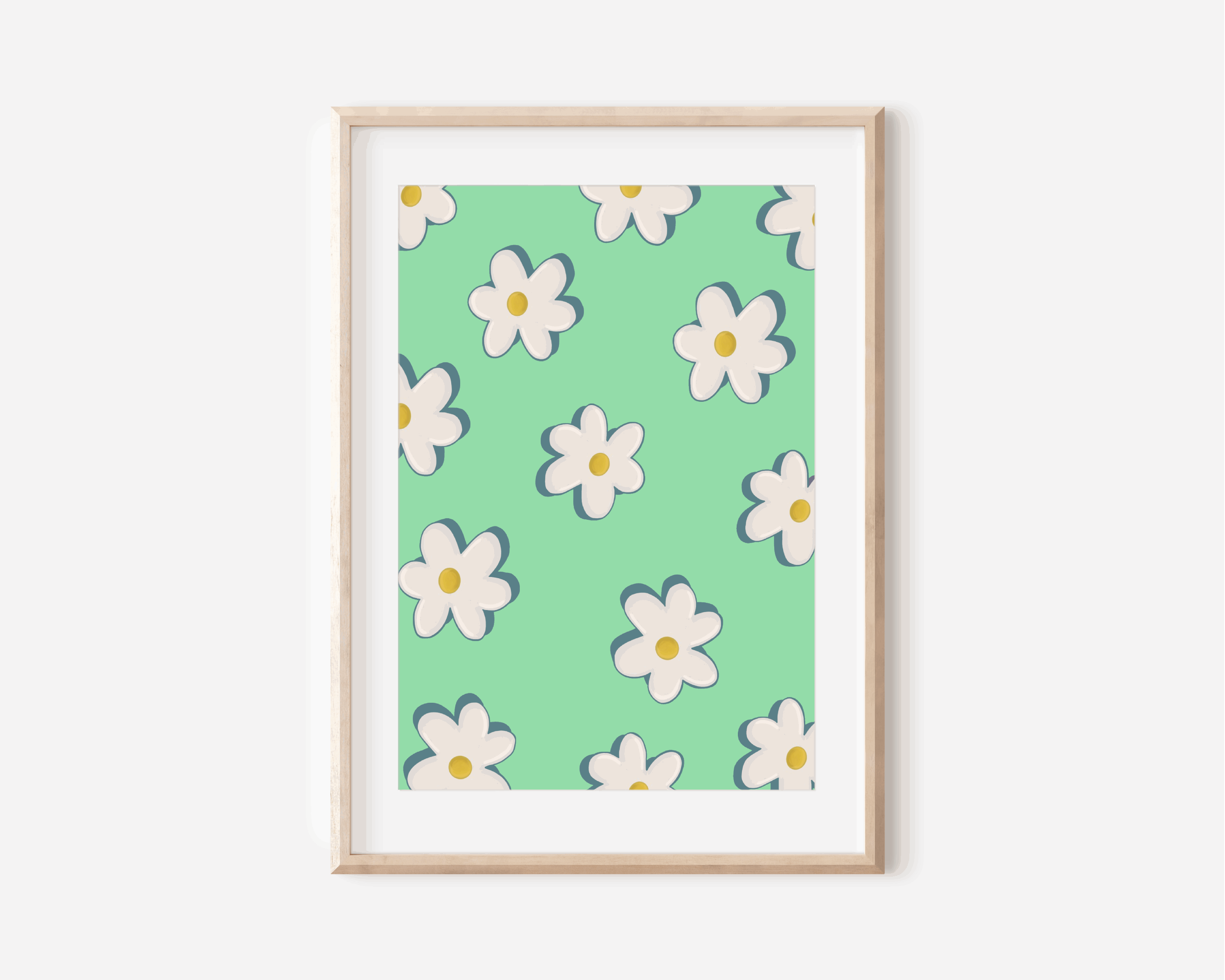 Daisies Print - Other Colours Available Posters, Prints, & Visual Artwork Pretty Average