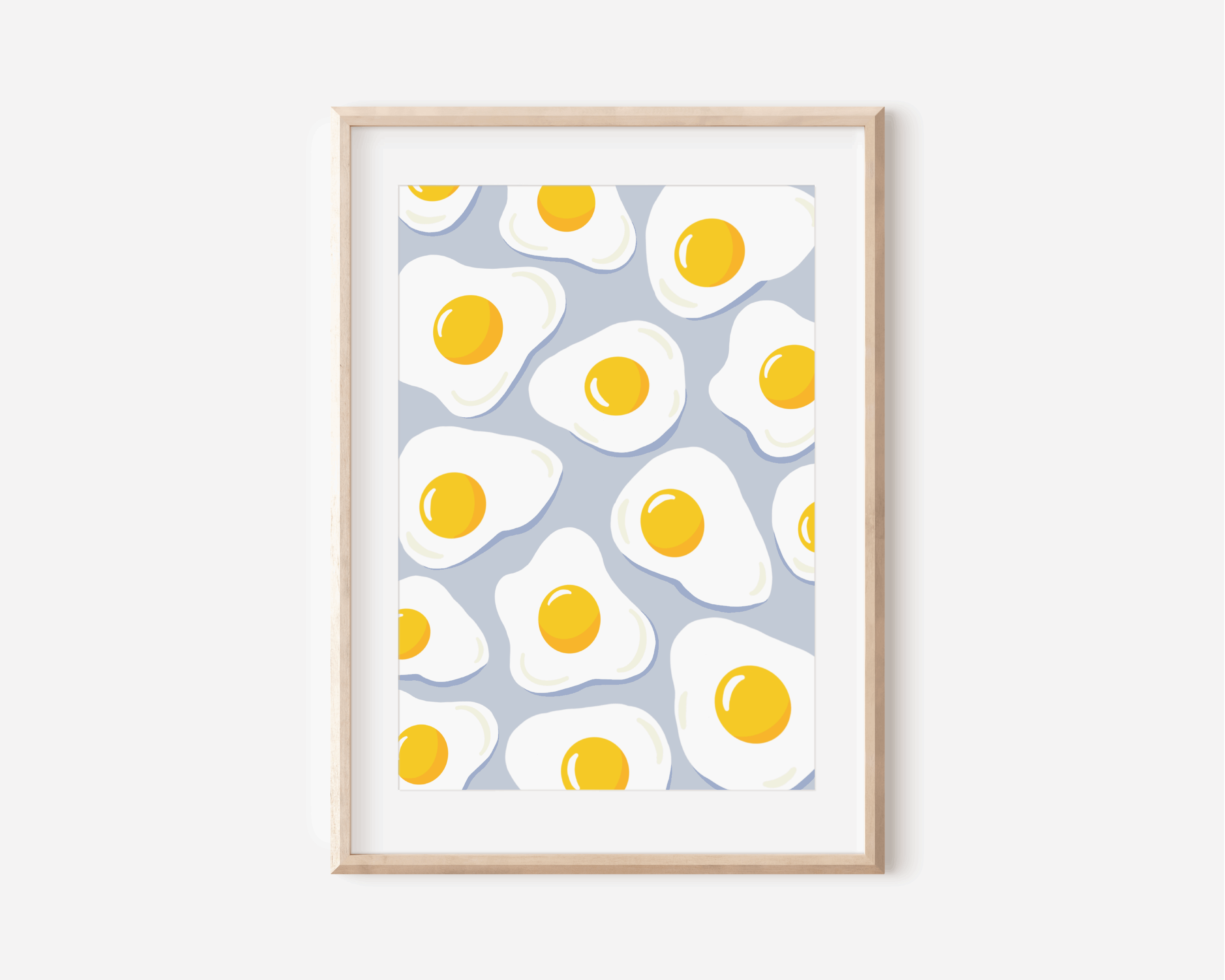 Egg Print - Other Colours Available Posters, Prints, & Visual Artwork Pretty Average 4x6 Blue