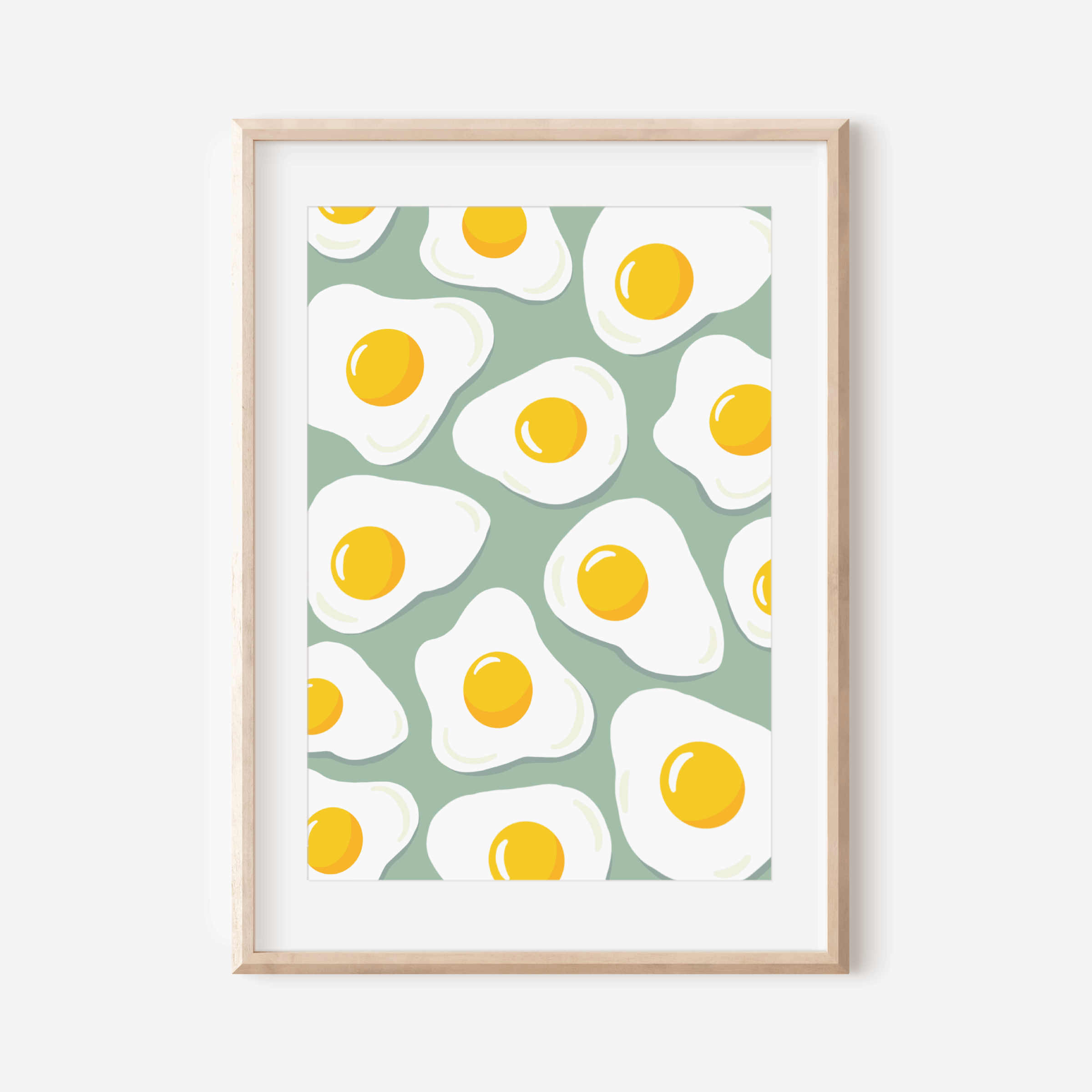 Egg Print - Other Colours Available Posters, Prints, & Visual Artwork Pretty Average 4x6 Green