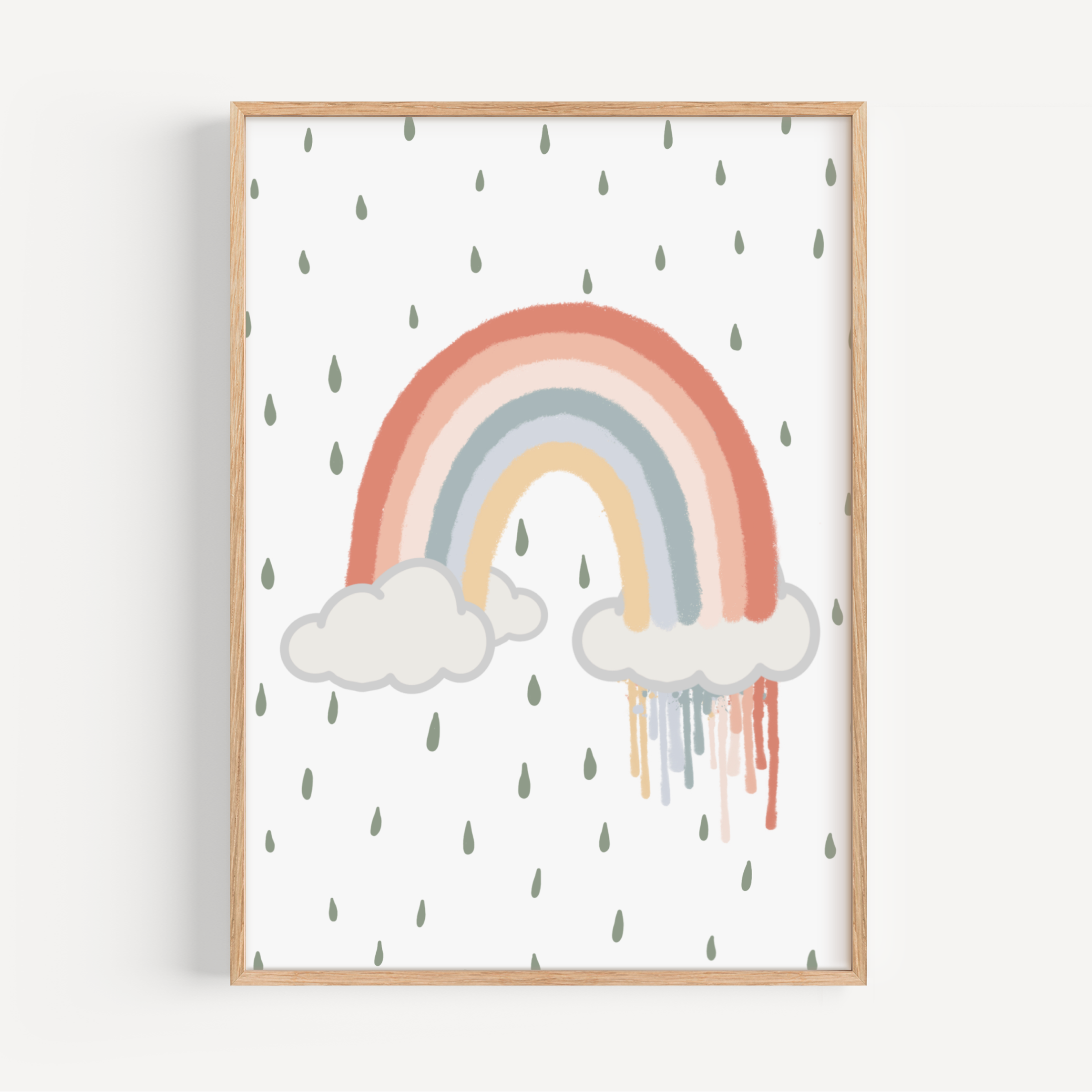 Neutral Pastel Toned Rainbow Print Pretty Average