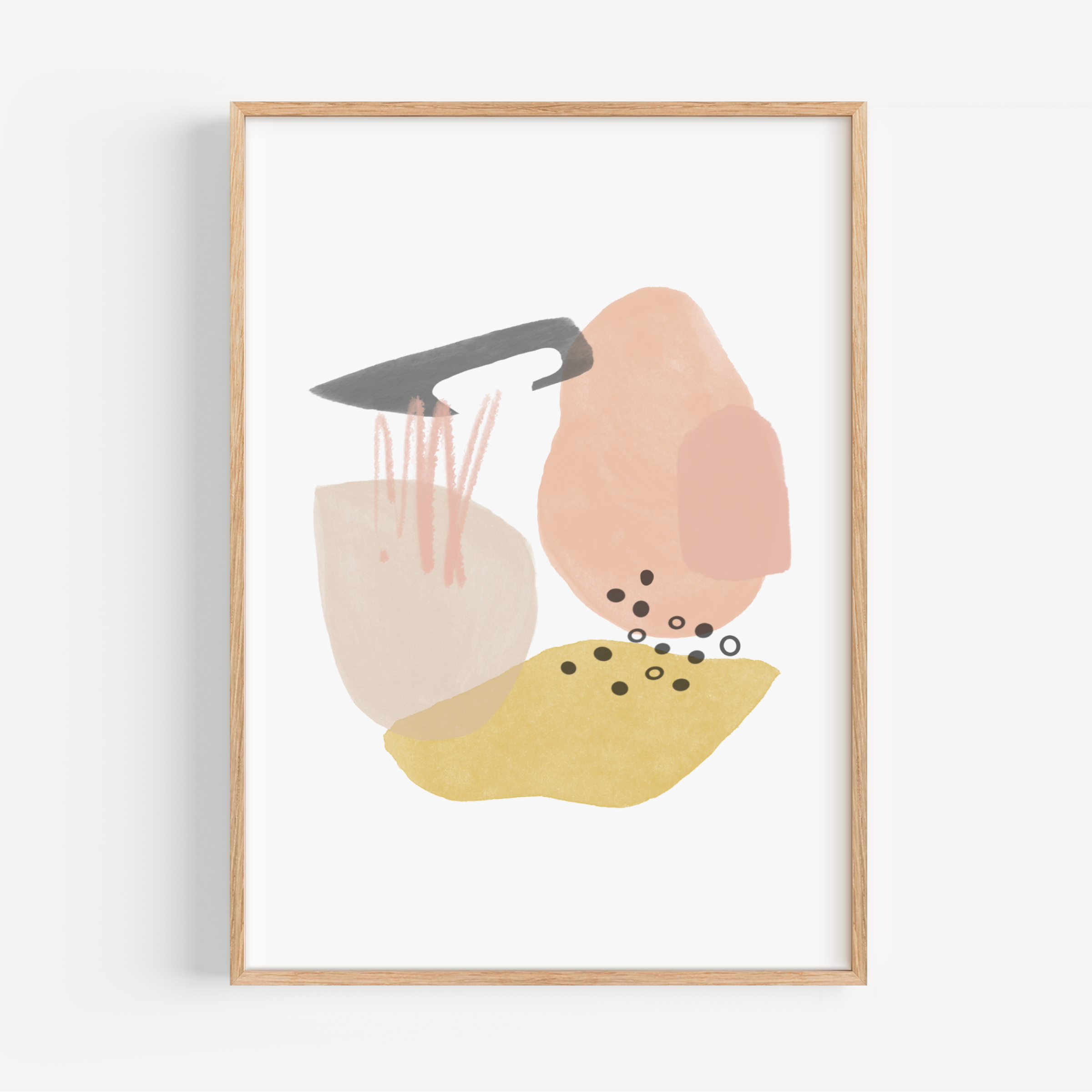 Peachy Keen Abstract Shapes Print Bundle - Set of Two Prints Posters, Prints, & Visual Artwork Pretty Average