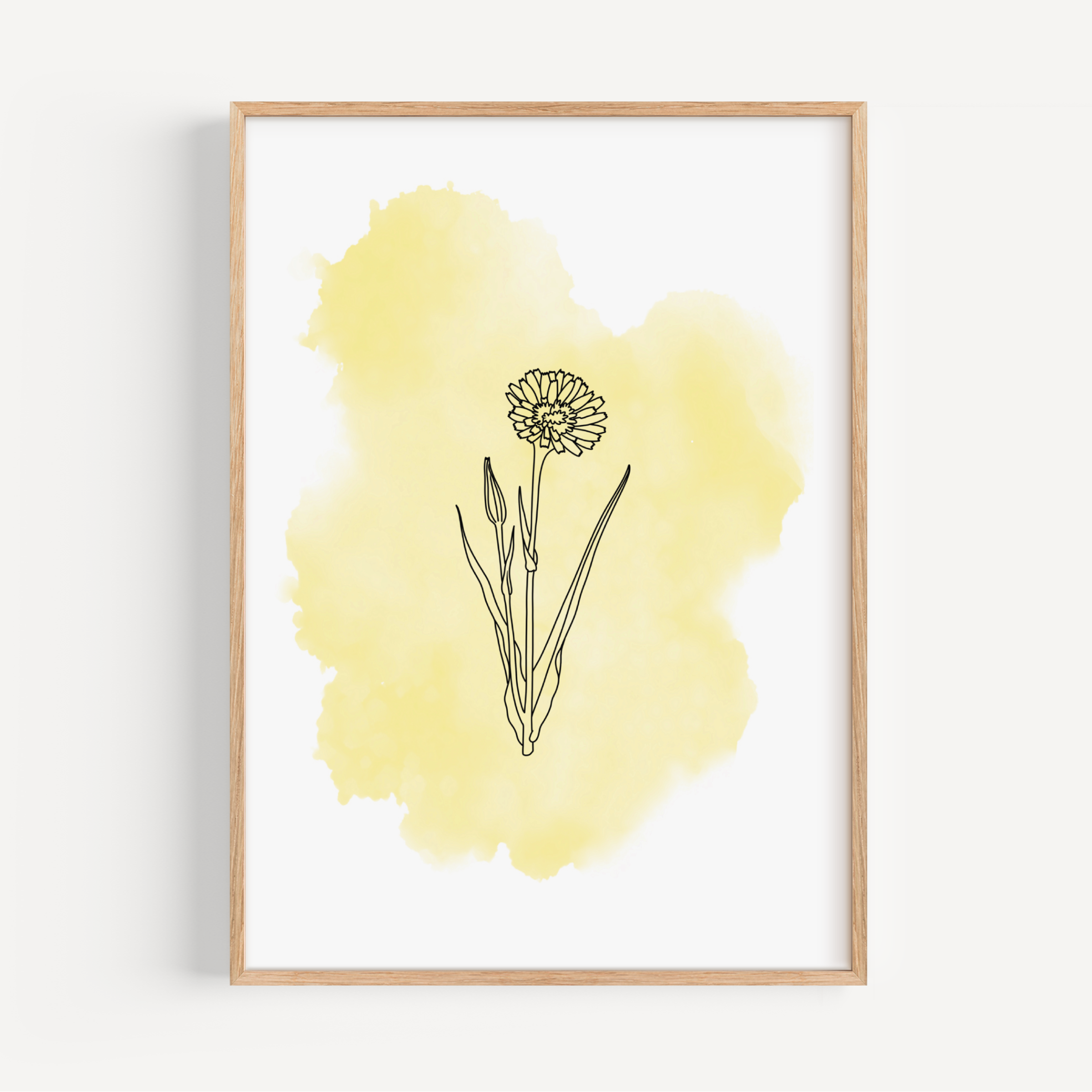 Yellow Watercolour Wildflower Print Posters, Prints, & Visual Artwork Pretty Average