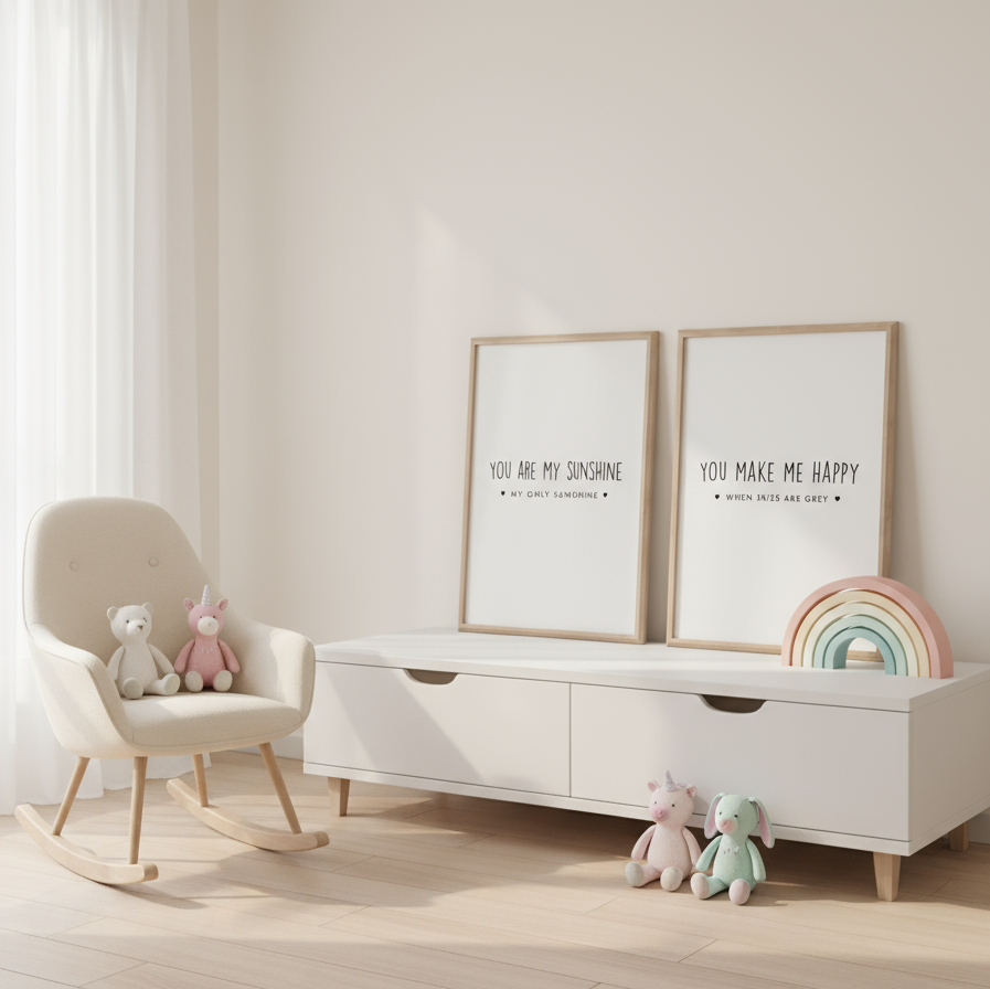 You Are My Sunshine, You Make Me Happy When Skies Are Grey - Two Print Bundle Posters, Prints, & Visual Artwork Pretty Average