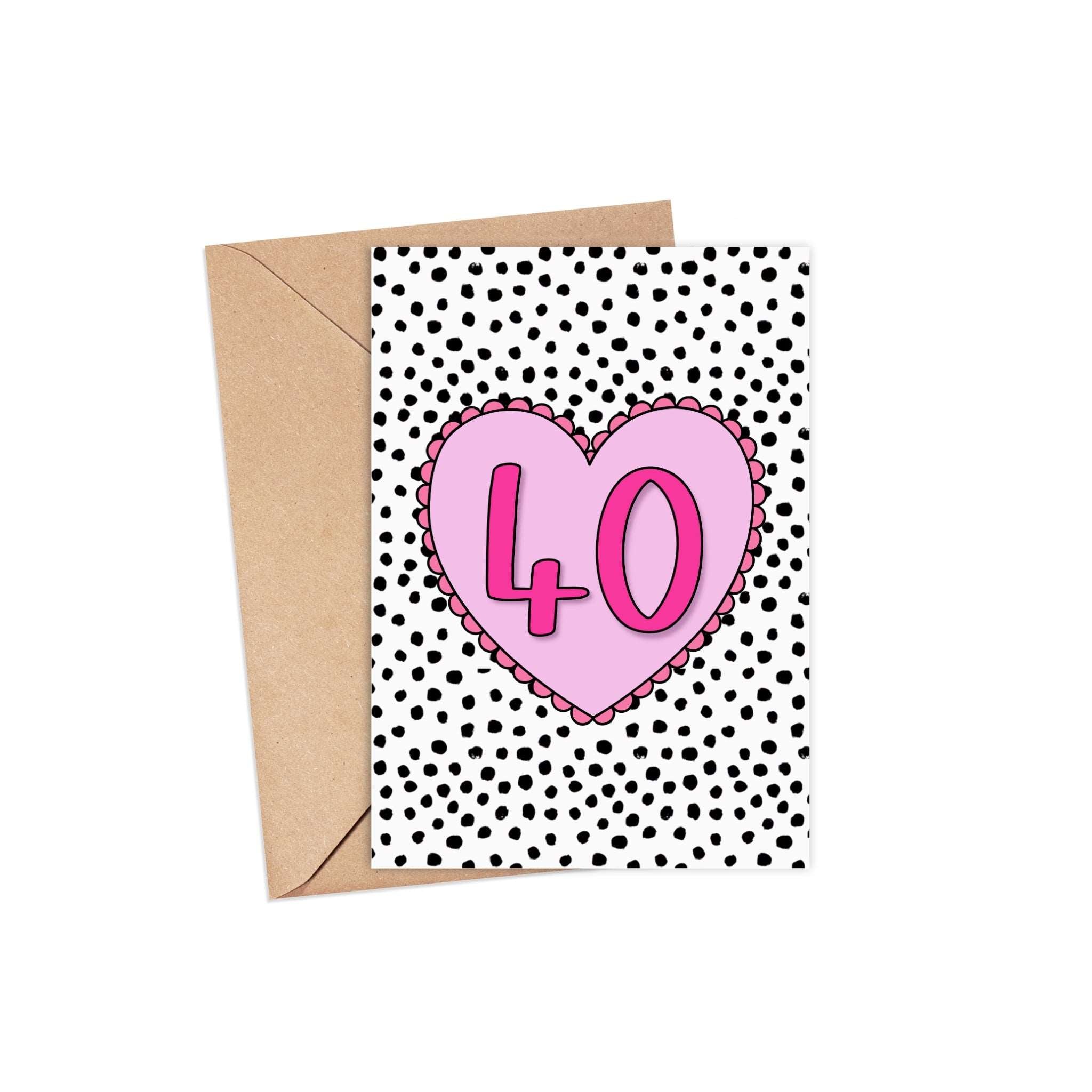 40th Birthday Card | A6 Greeting Card Pretty Average