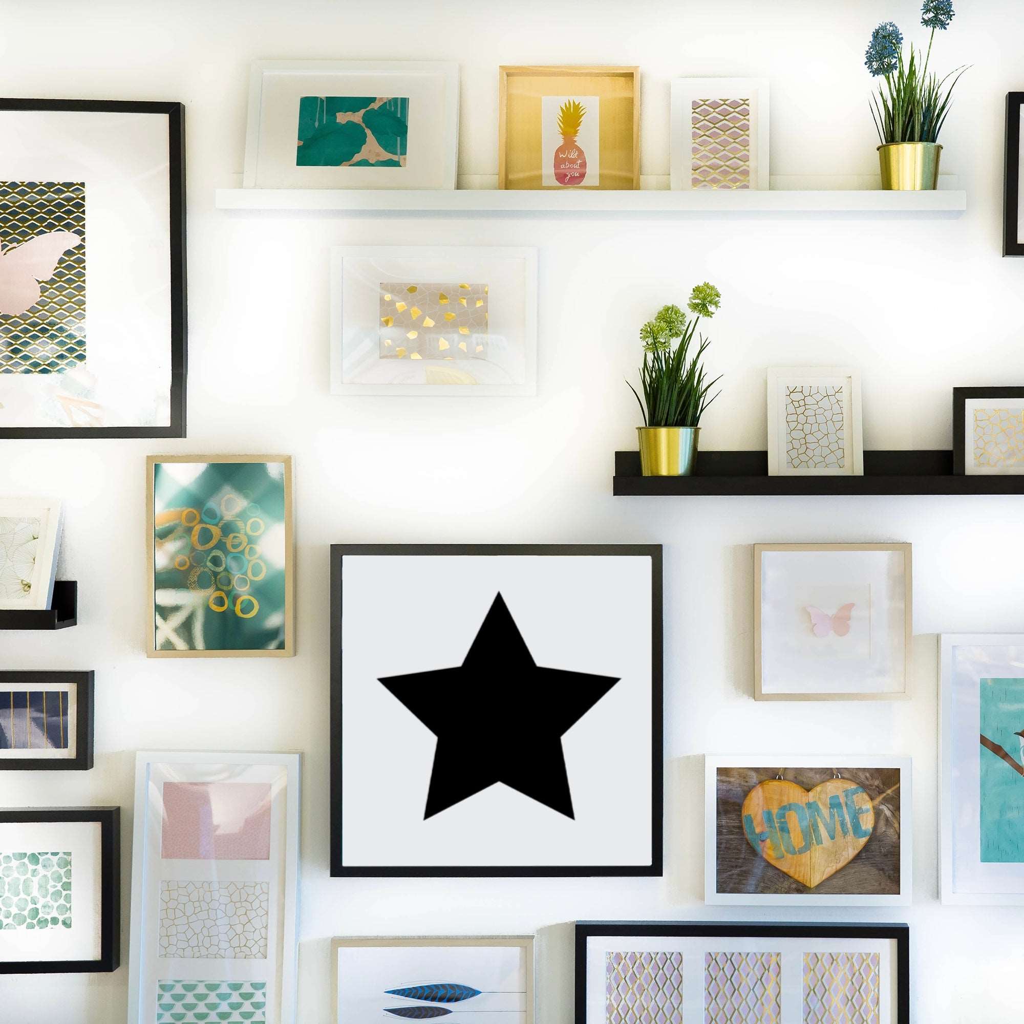 Black Star Print (Square) Posters, Prints, & Visual Artwork Pretty Average