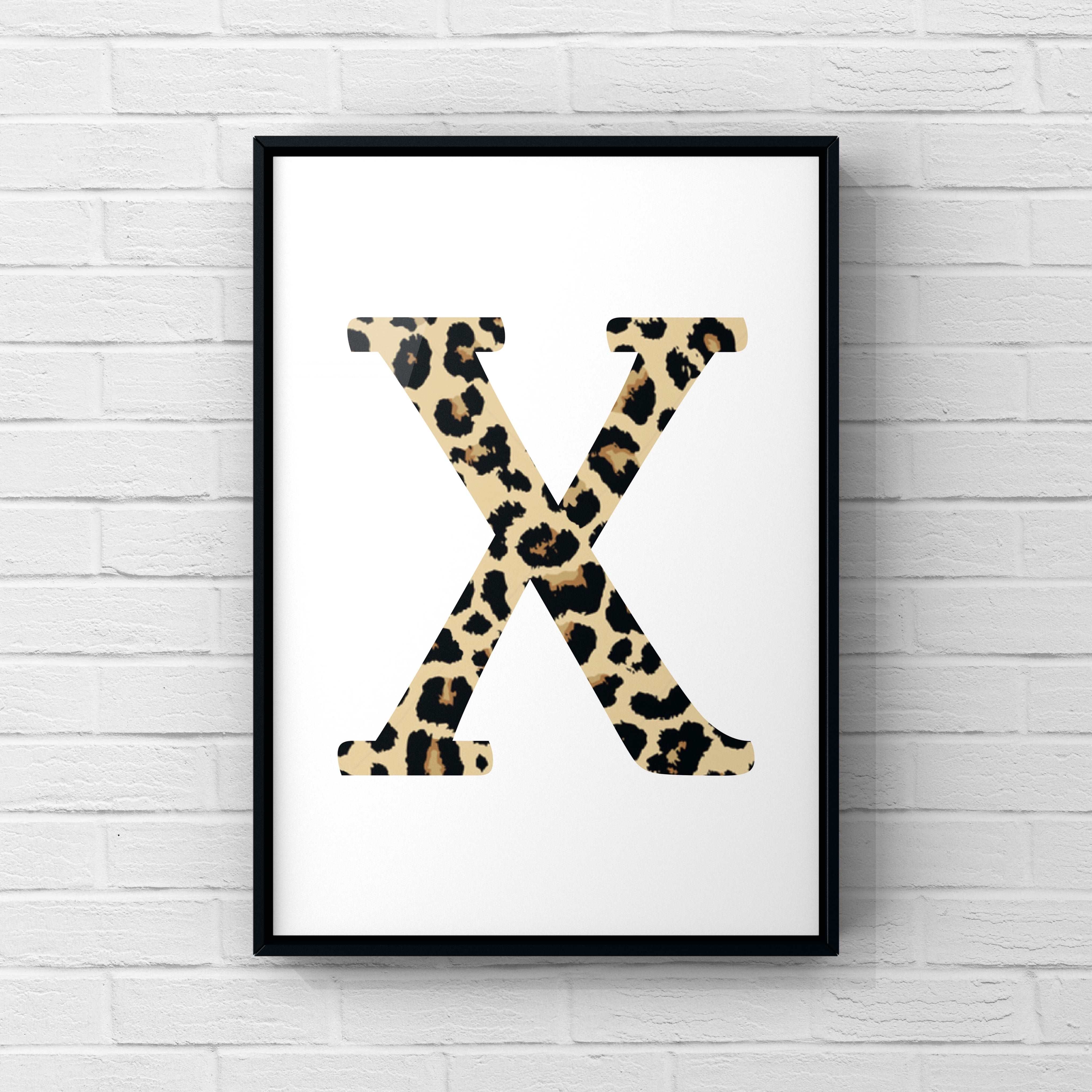 Letter / Initial Print - Leopard Print Posters, Prints, & Visual Artwork Pretty Average