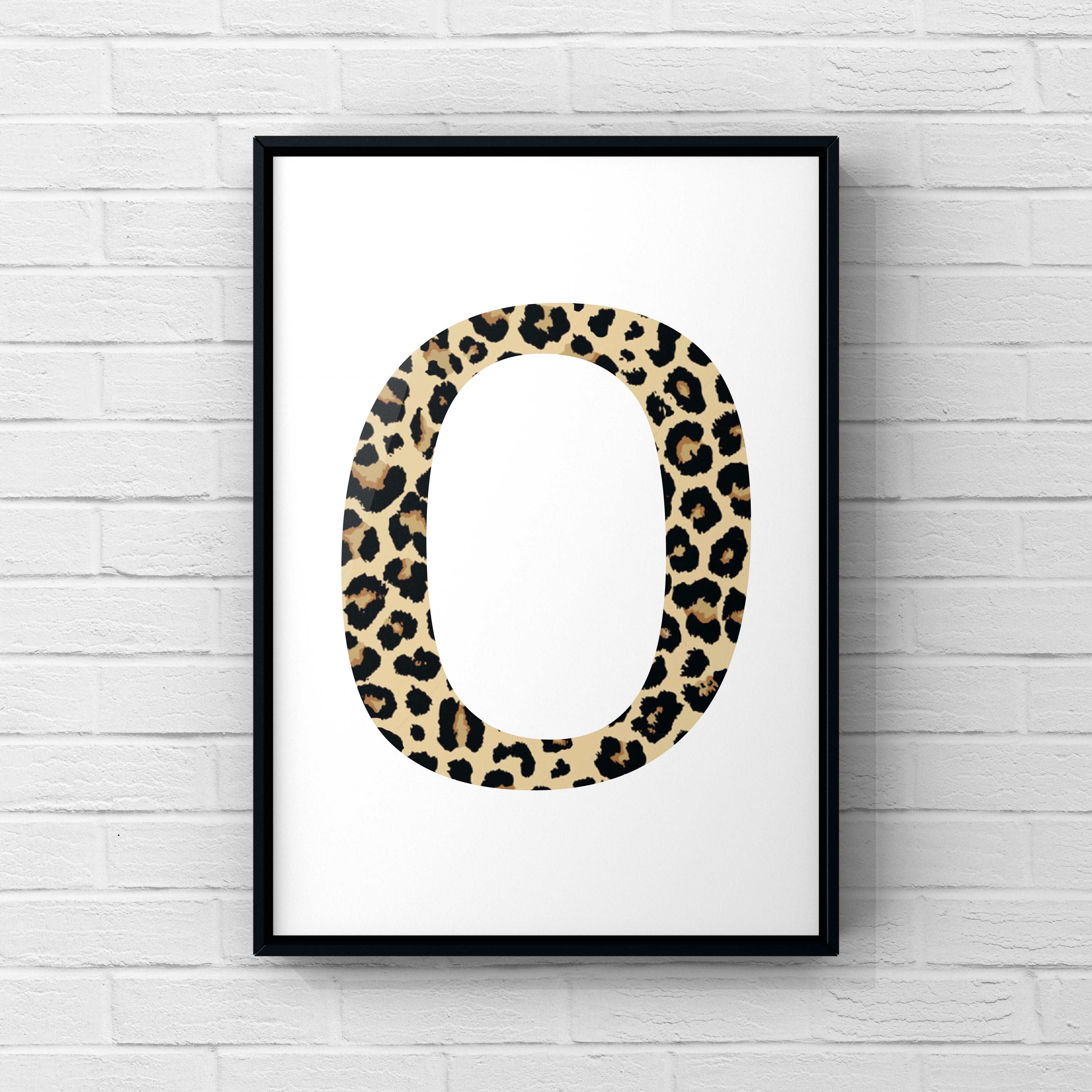 Letter / Initial Print - Leopard Print Posters, Prints, & Visual Artwork Pretty Average