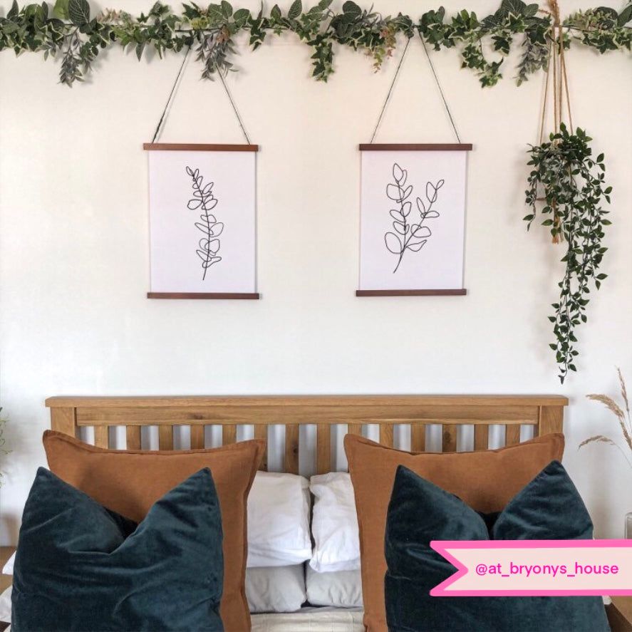 Eucalyptus Branch Line Drawing Print - Duo Branch Posters, Prints, & Visual Artwork Pretty Average