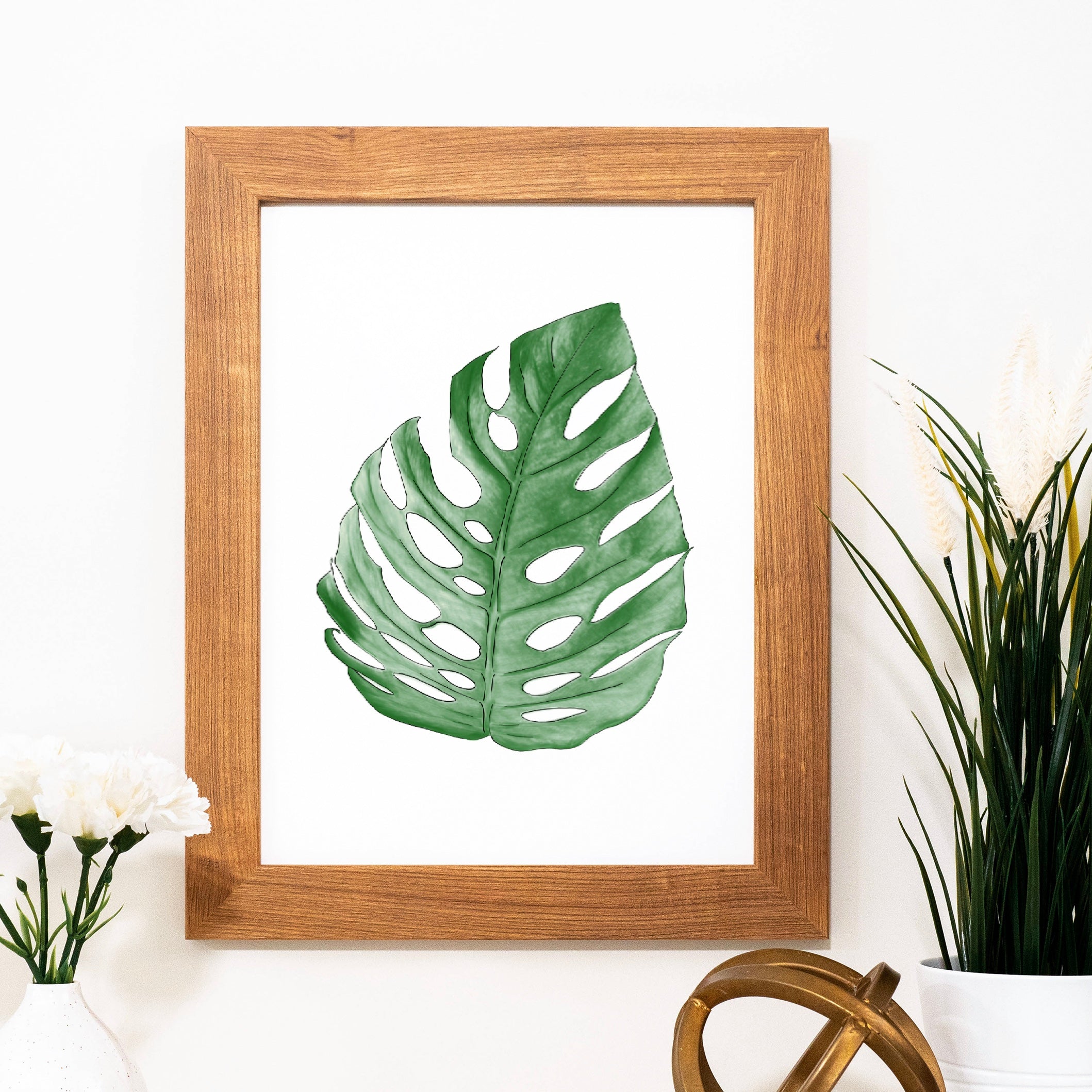 Monstera Leaf Print Posters, Prints, & Visual Artwork Pretty Average