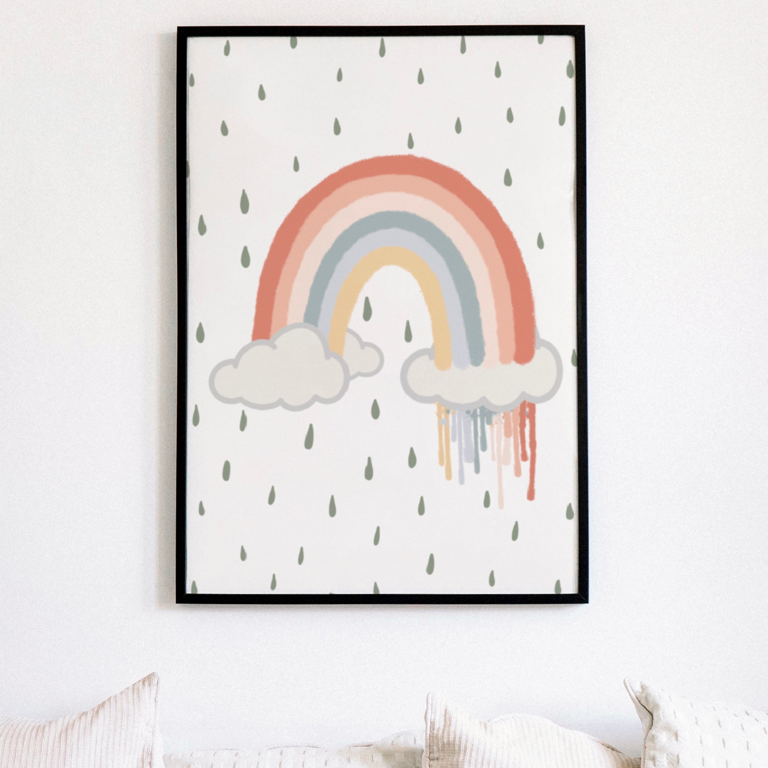 Neutral Pastel Toned Rainbow Print Pretty Average