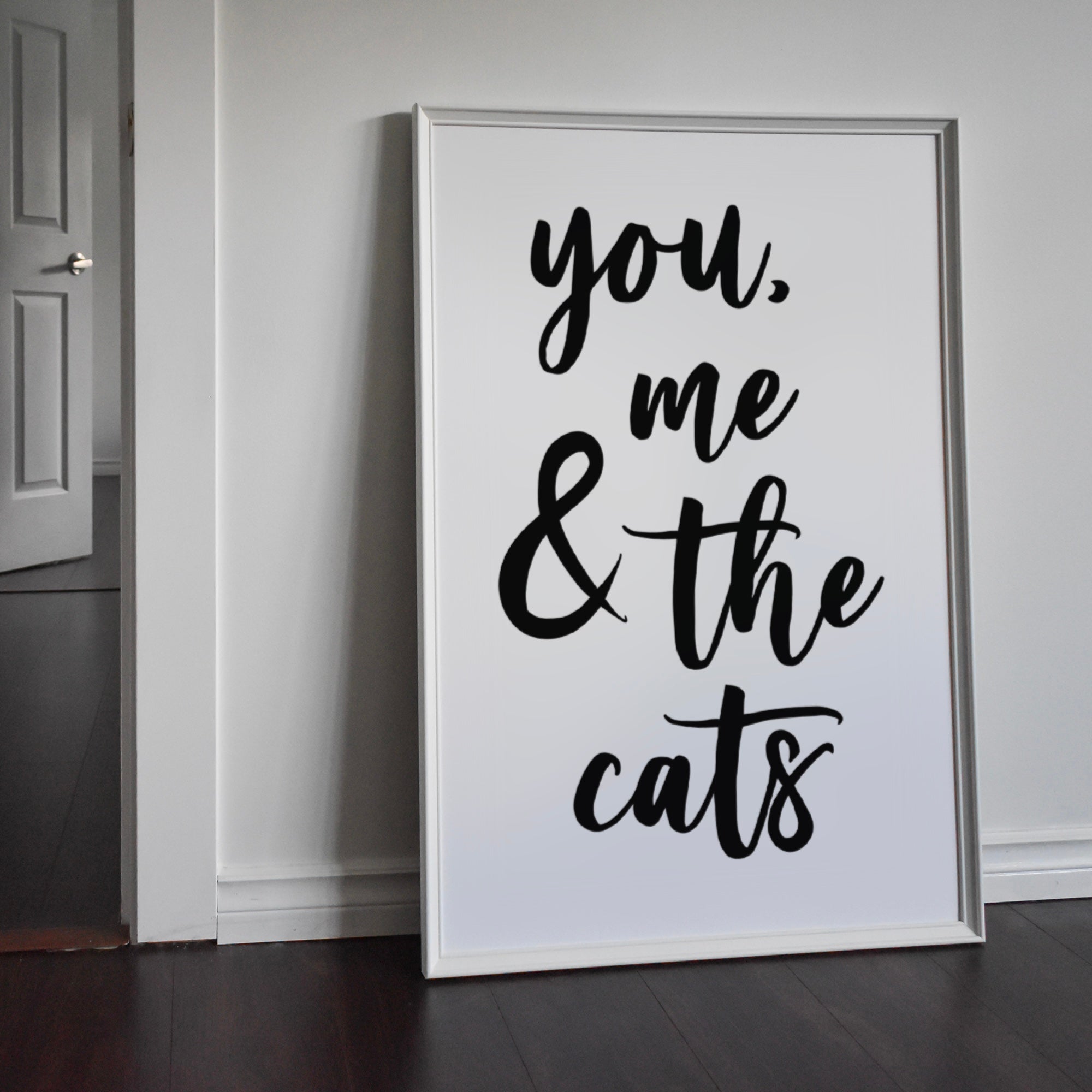 You, Me and the Cat / Cats Print Posters, Prints, & Visual Artwork Pretty Average