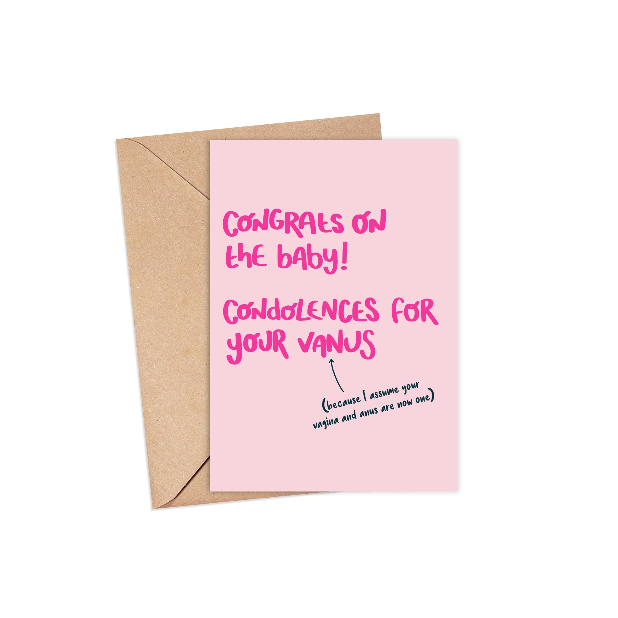 New Baby *RUDE* | A6 Greeting Card Pretty Average