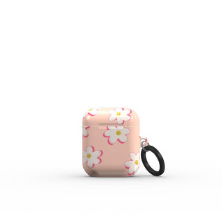 Pink Daisy Apple AirPods Tough Case Tech Accessories Podbase