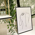 Body (Back) Line Drawing Print Posters, Prints, & Visual Artwork Pretty Average   