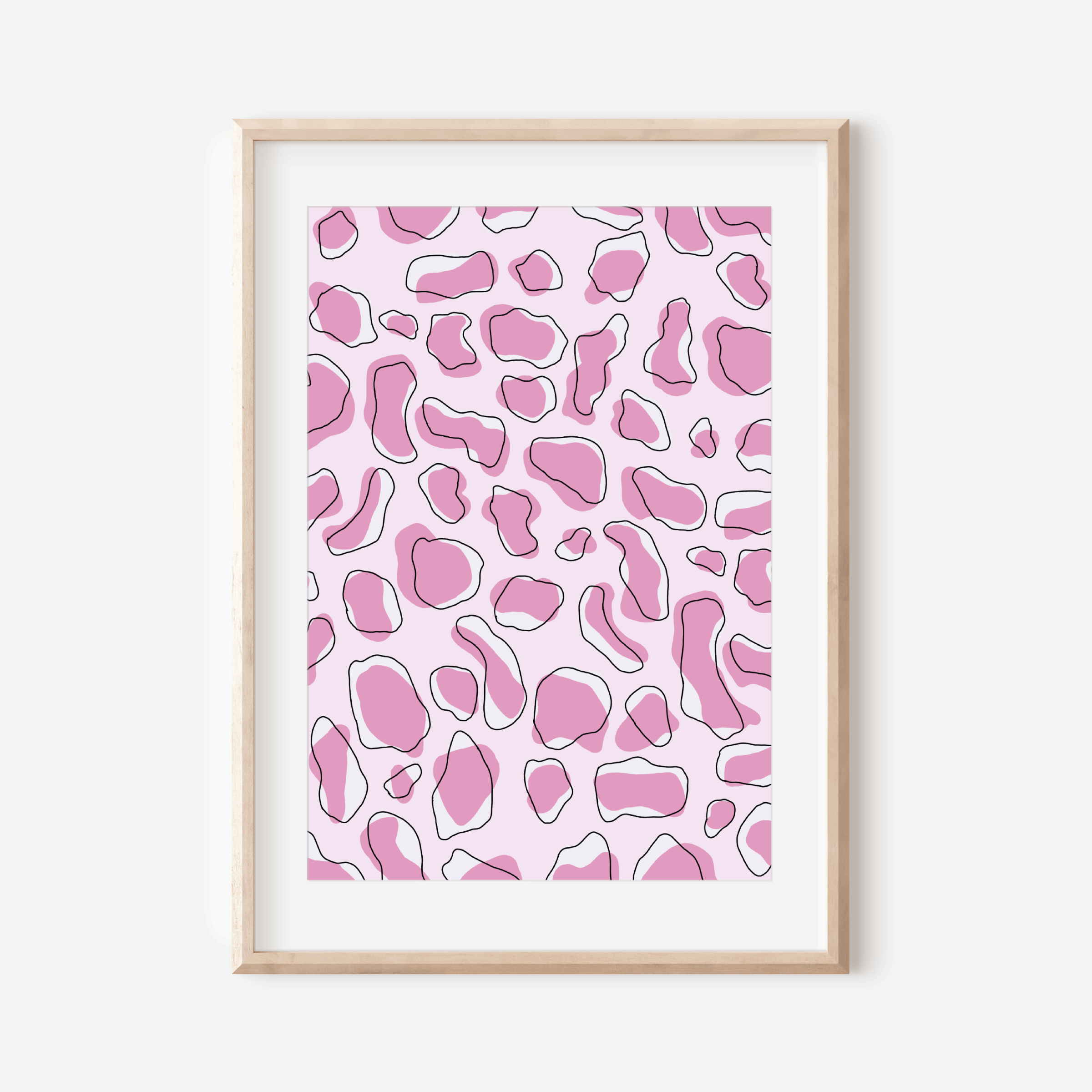 Abstract Leopard Pattern Print Posters, Prints, & Visual Artwork Pretty Average 4x6" Pink