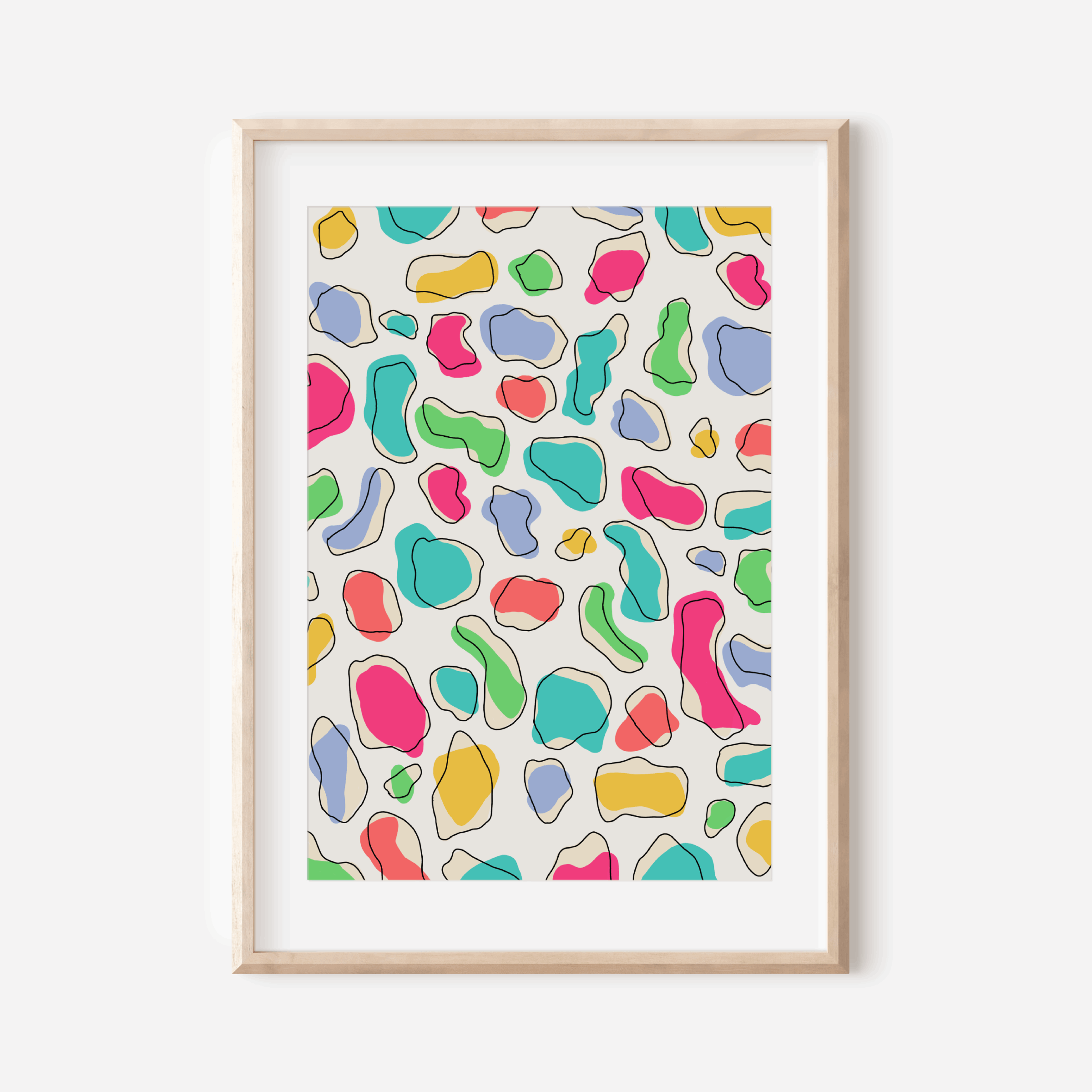 Abstract Leopard Pattern Print Posters, Prints, & Visual Artwork Pretty Average 4x6" Multi-Colour / Rainbow