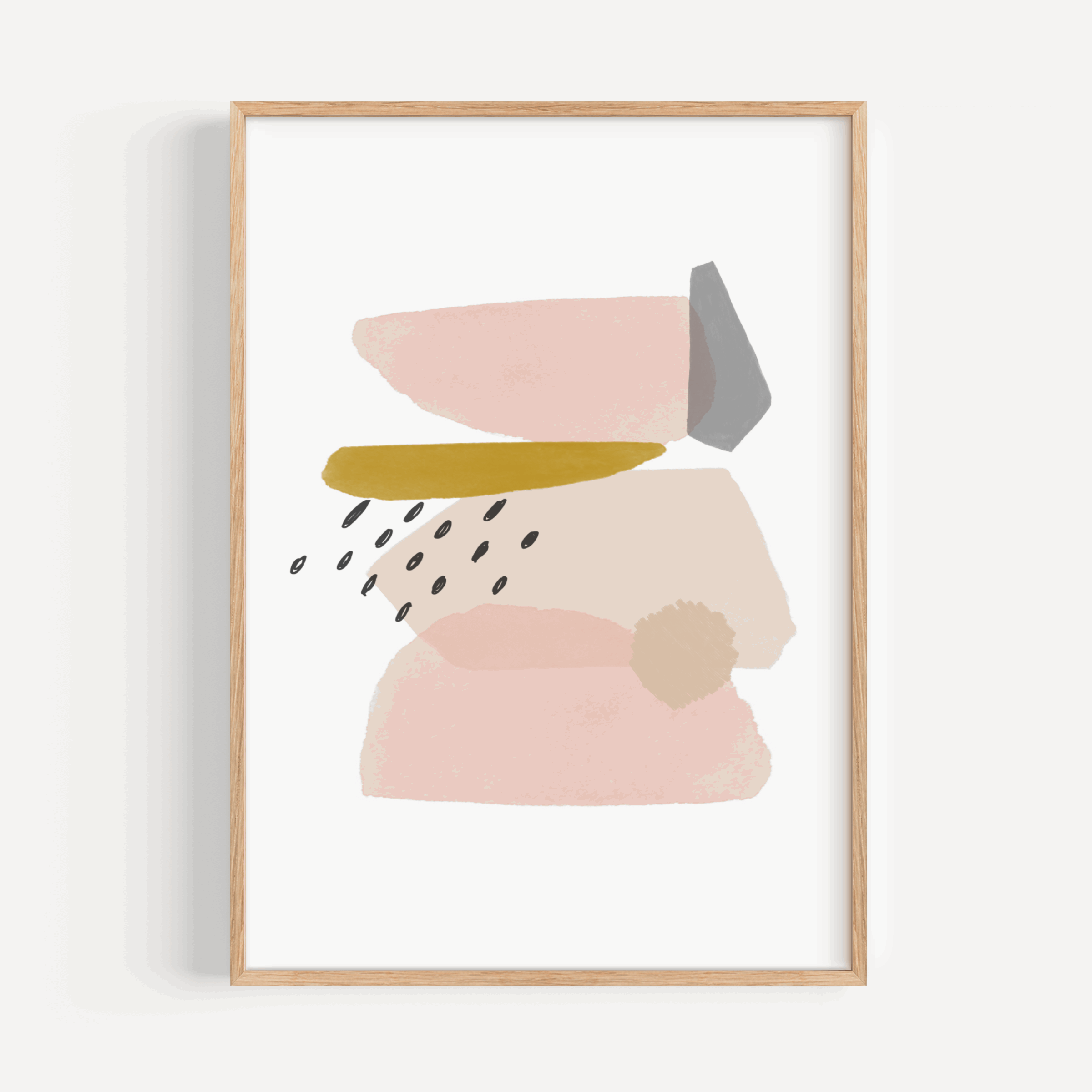 Abstract Shapes Print - Peachy Keen (DESIGN ONE) Posters, Prints, & Visual Artwork Pretty Average