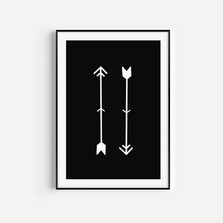 Arrows Print - Black and White Posters, Prints, & Visual Artwork Pretty Average