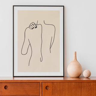 Body (Back) Line Drawing Print Posters, Prints, & Visual Artwork Pretty Average