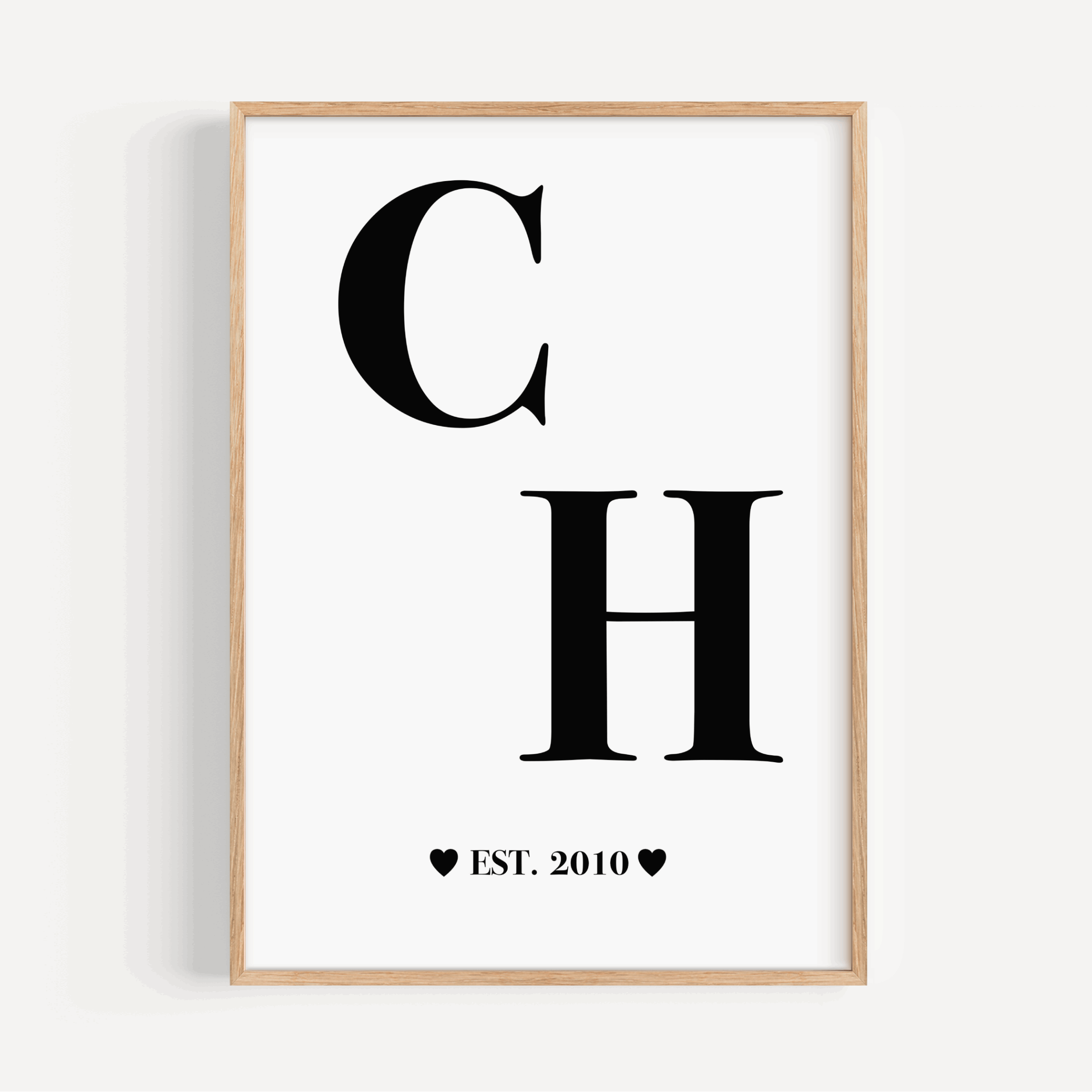 Couple Initials Print - Personalised Posters, Prints, & Visual Artwork Pretty Average