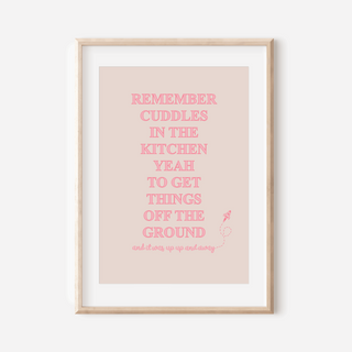 Cuddles in the Kitchen Print Posters, Prints, & Visual Artwork Pretty Average