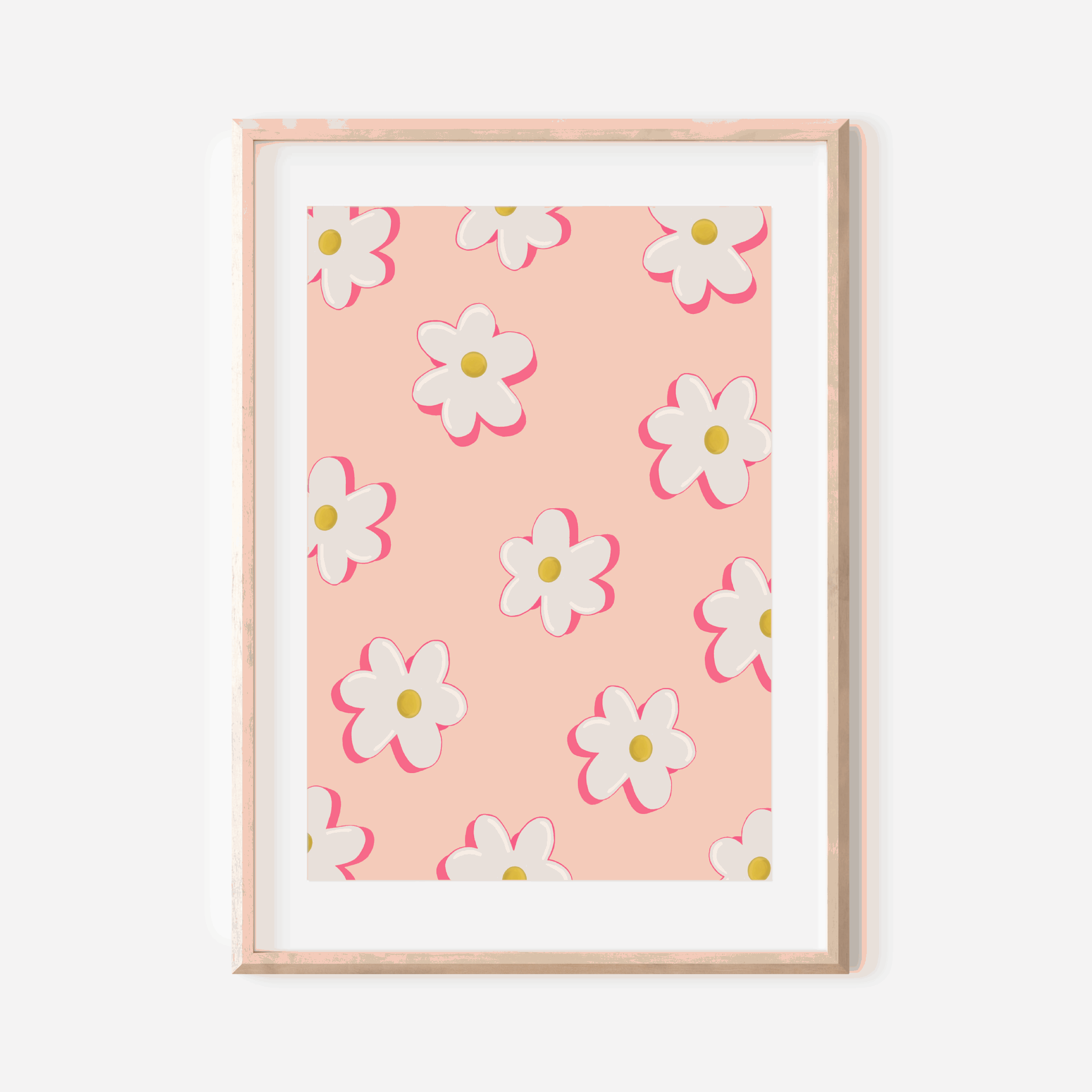 Daisies Print - Other Colours Available Posters, Prints, & Visual Artwork Pretty Average